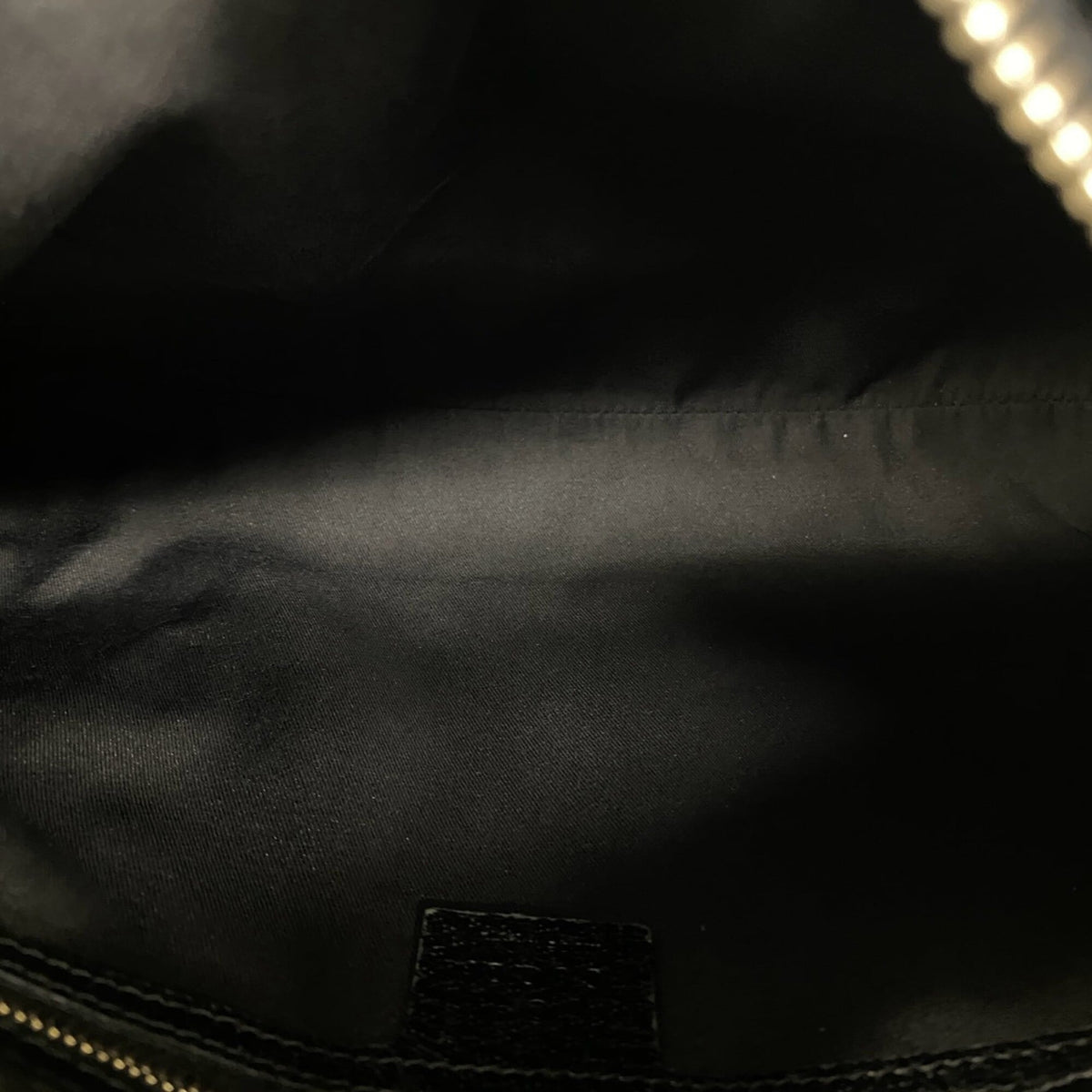 Gucci Black Canvas Leather Shoulder Bag Tote Bag (Pre-Owned)