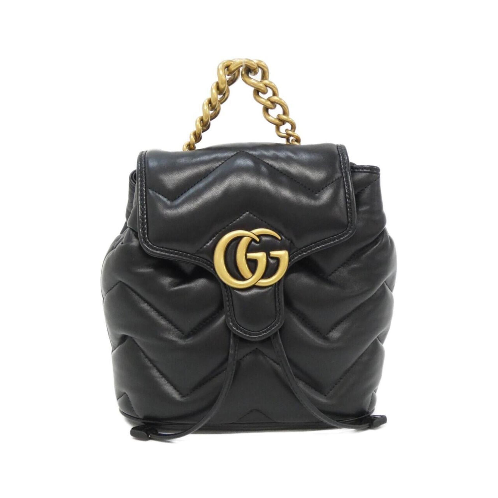 Gucci Black Quilting Leather Backpack (Pre-Owned)