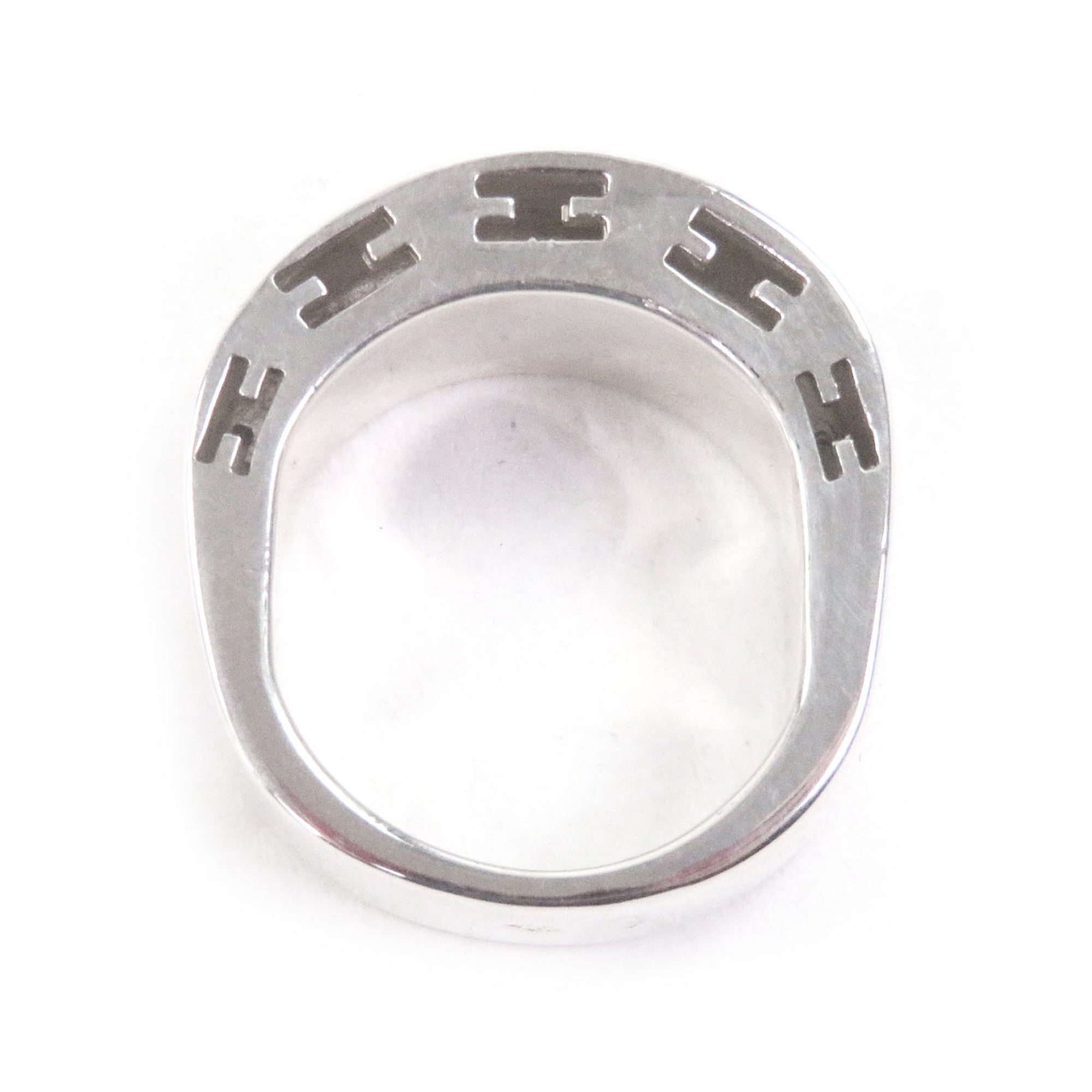 Hermes Silver Silver 925 Band Ring (Pre-Owned)