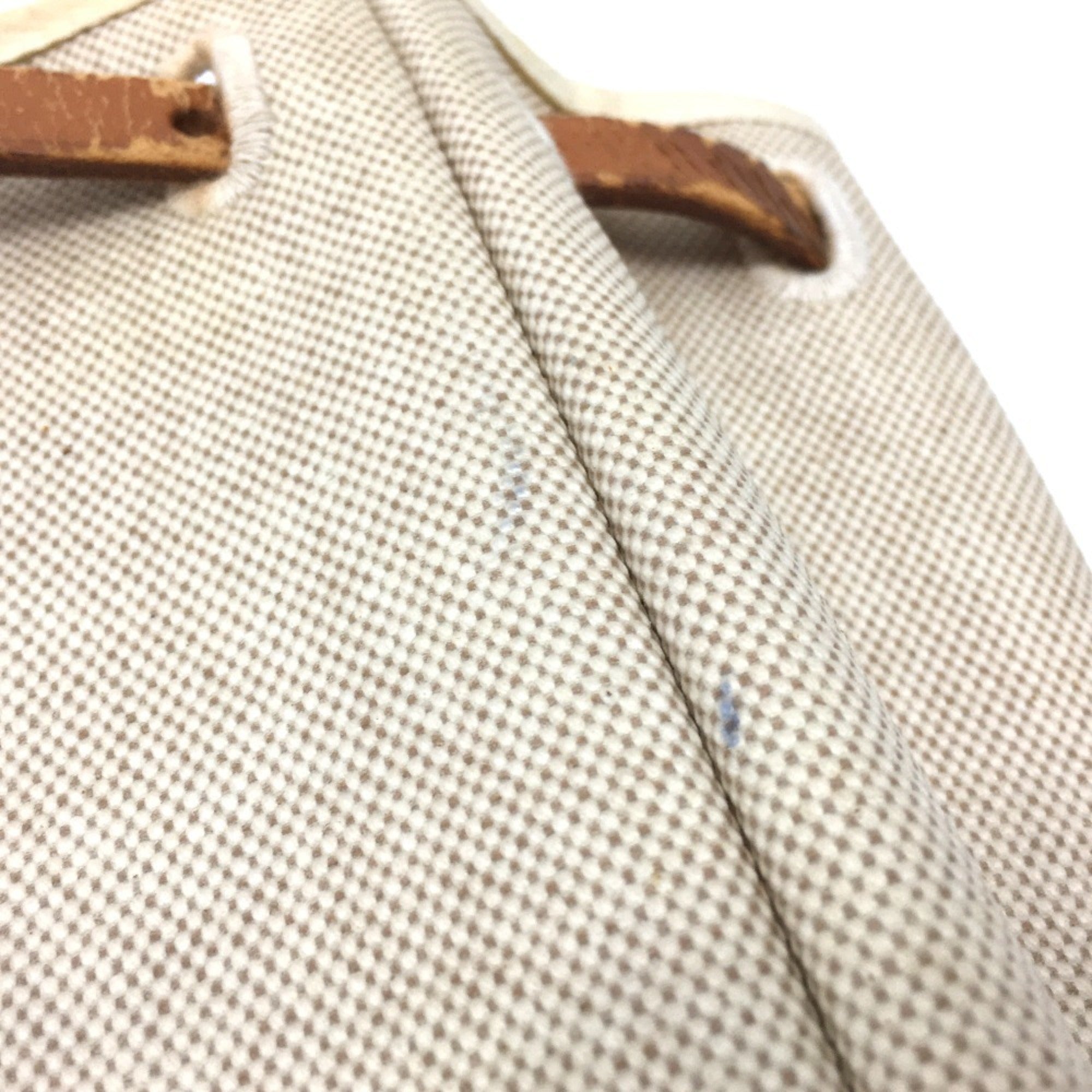 Hermes Her Bag Natural Canvas Leather Backpack (Pre-Owned)