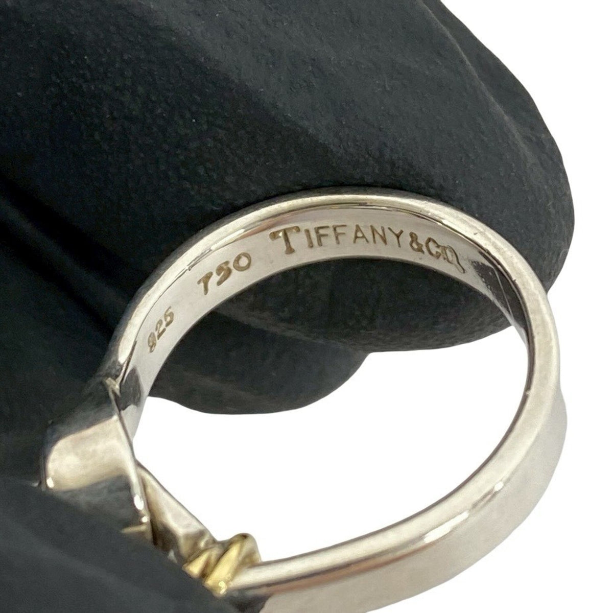 Tiffany Gold Silver Yellow Gold (18K) Silver 925 Band Ring (Pre-Owned)