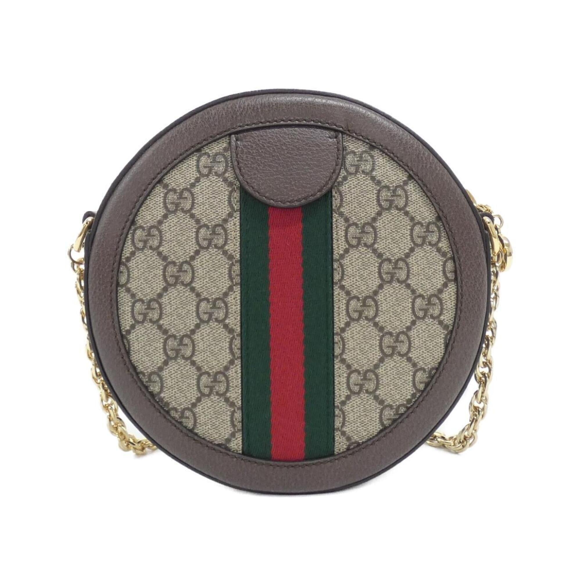 Gucci Ophidia Beige Brown Gg Supreme Canvas Shoulder Bag (Pre-Owned)
