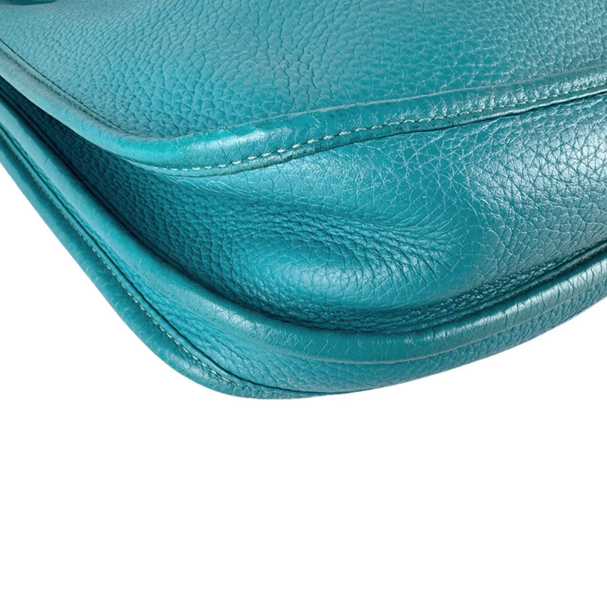 Hermes Blue Leather Shoulder Bag (Pre-Owned)