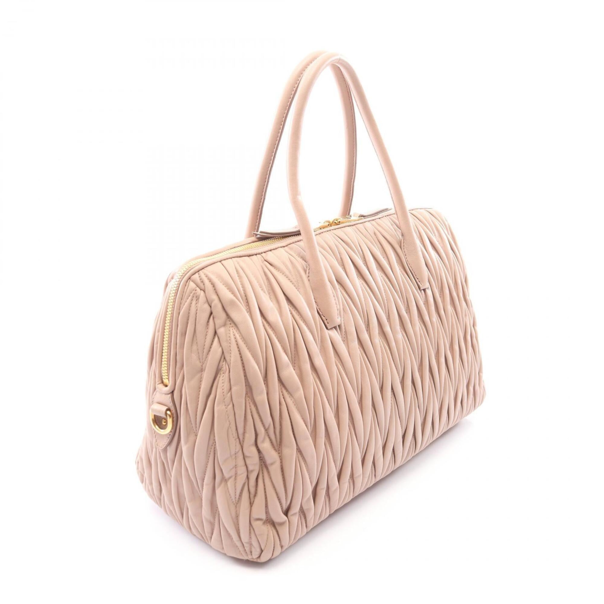 Miu Miu Matelasse Pink Leather Handbag (Pre-Owned)