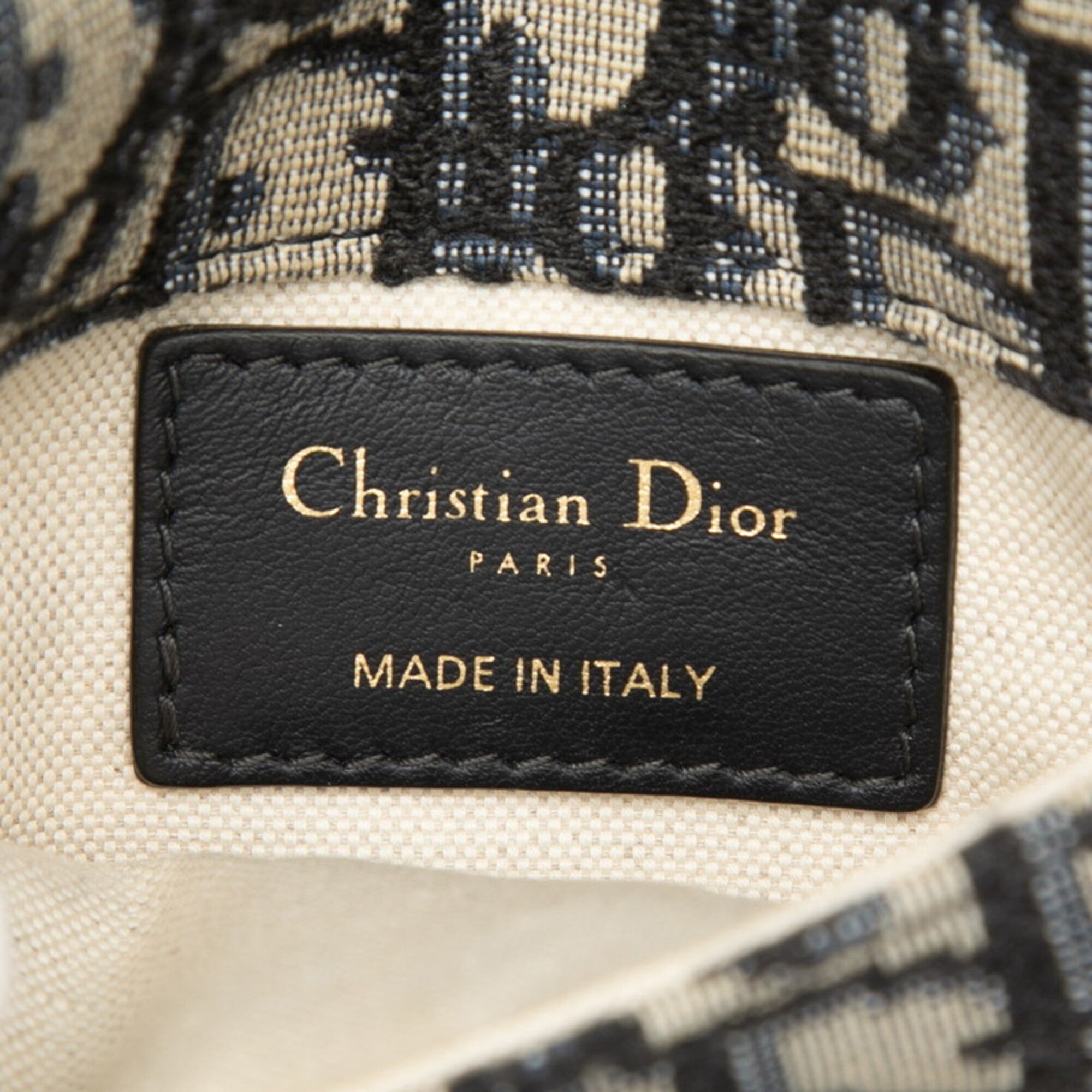 Christian Dior Beige Navy Canvas Leather Fanny Pack (Pre-Owned)