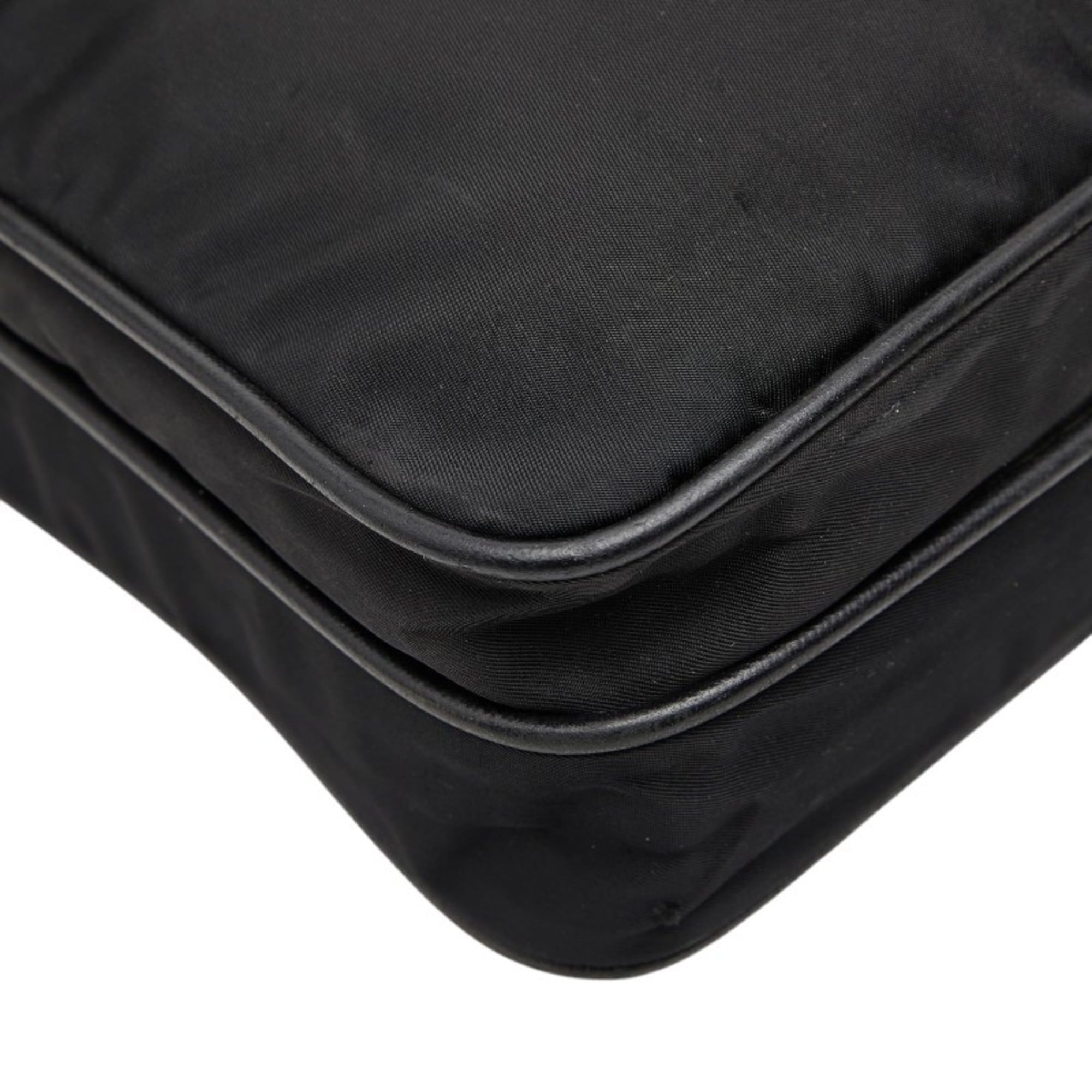 Prada Black Nylon Leather Shoulder Bag (Pre-Owned)