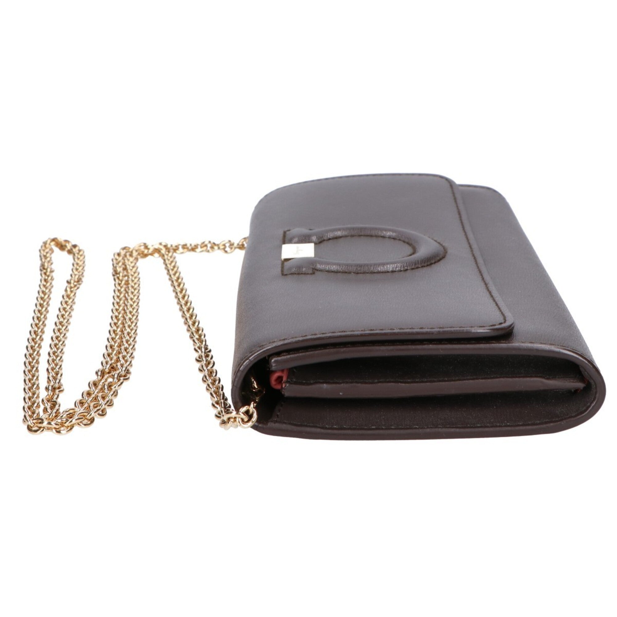 Salvatore Ferragamo Gray Leather Shoulder Bag (Pre-Owned)