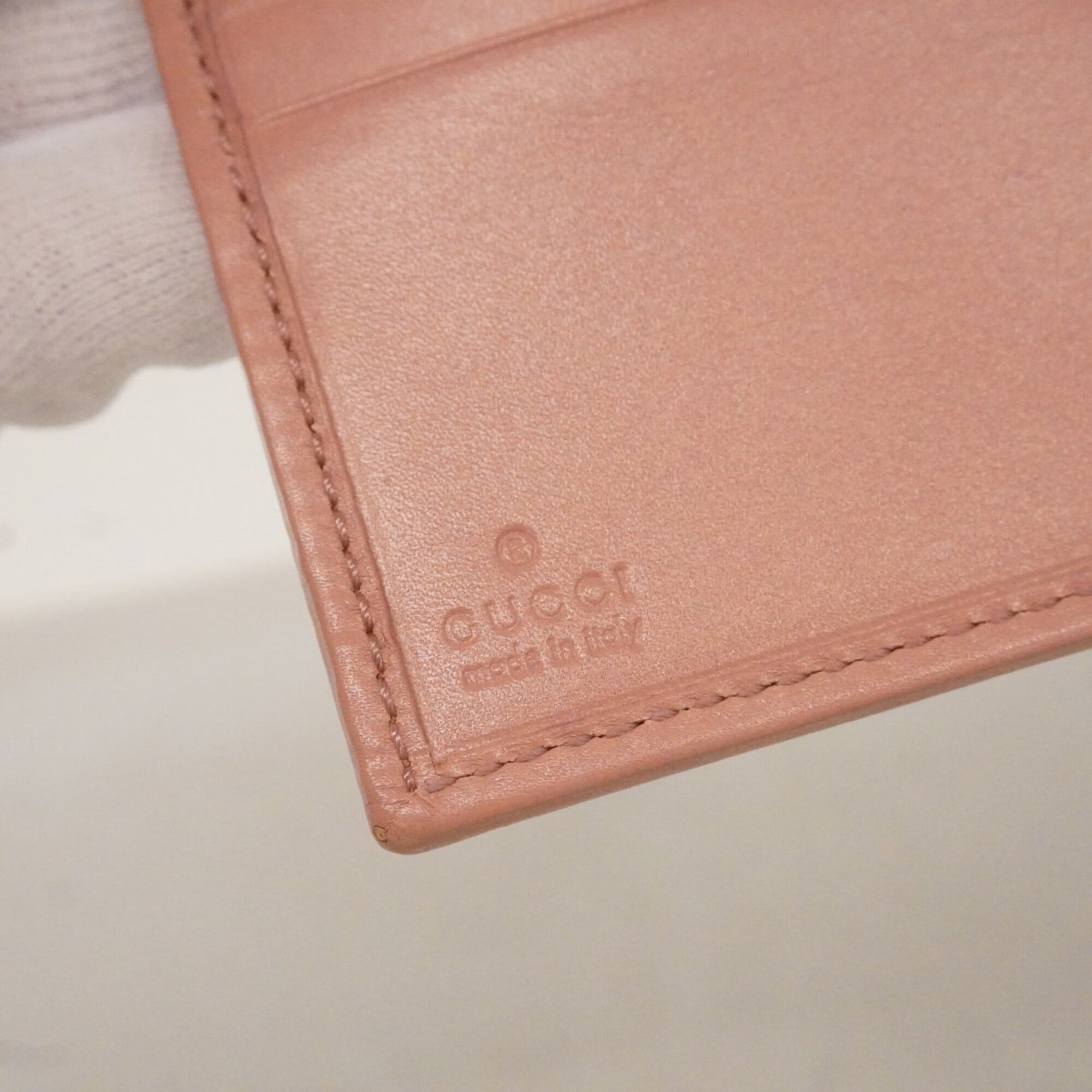 Gucci Brown Pink Canvas Wallet (Bi-Fold) (Pre-Owned)