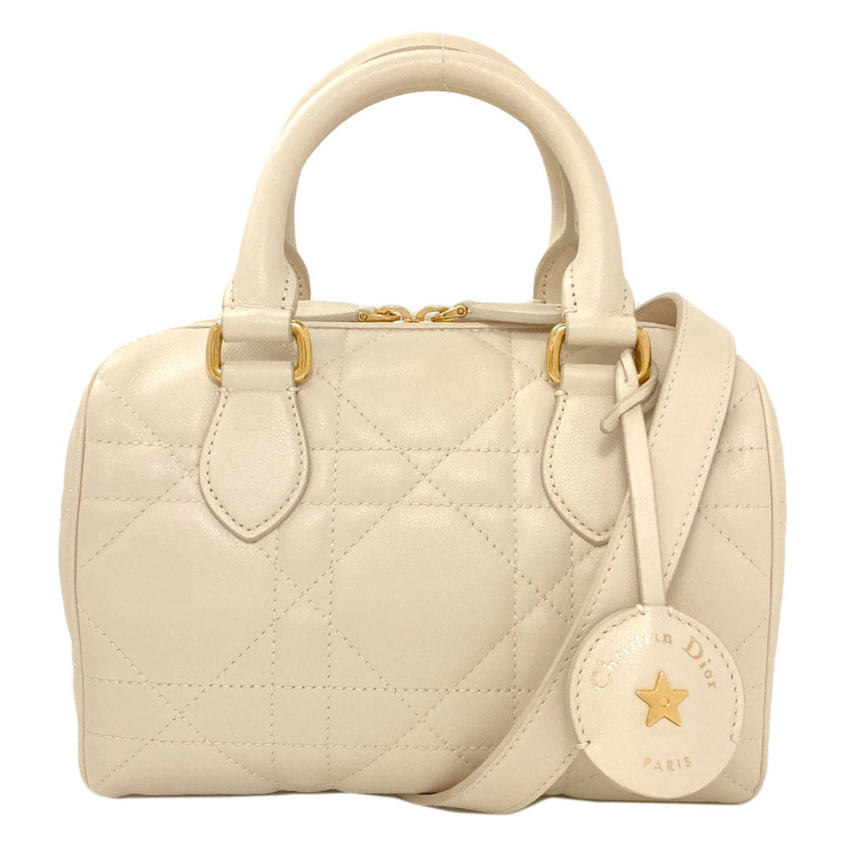 Christian Dior Cream Leather Handbag (Pre-Owned)