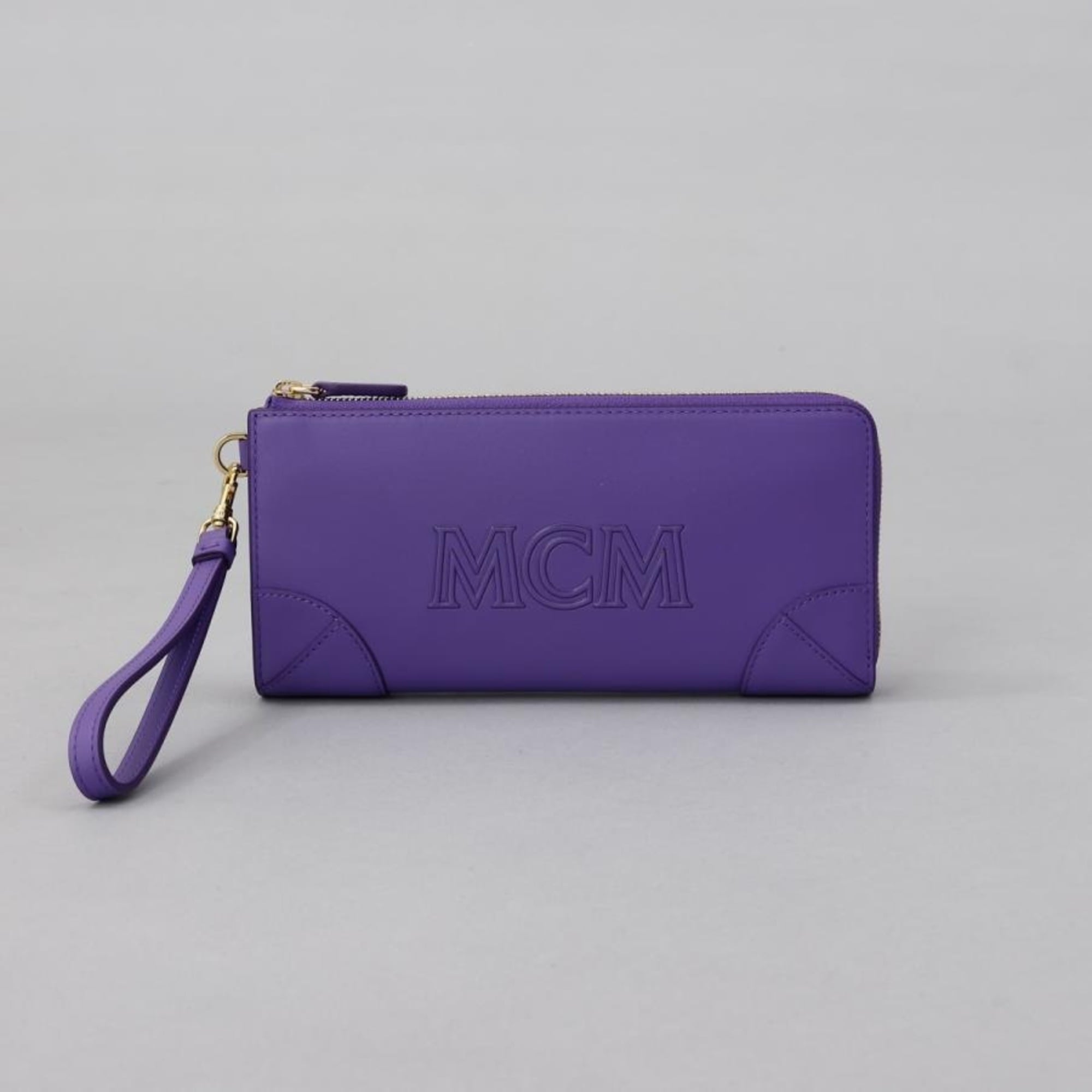 Mcm Purple Leather Long Wallet (Bi-Fold) (Pre-Owned)