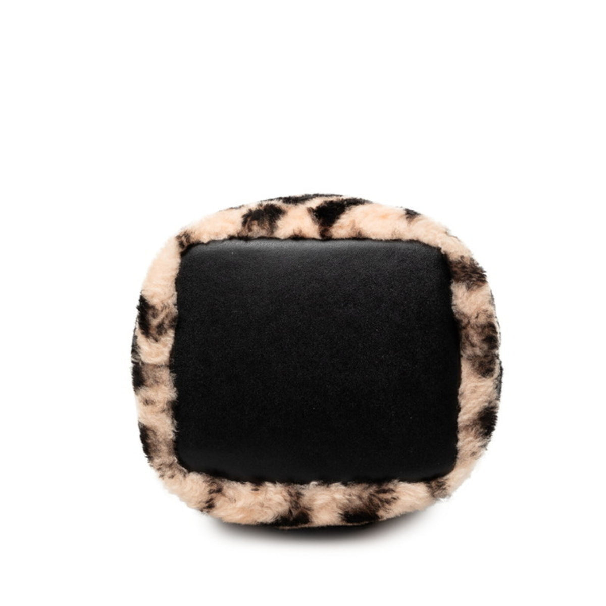 Fendi Beige Black Fur Leather Handbag (Pre-Owned)