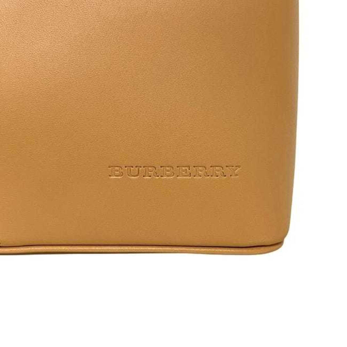 Burberry Beige Leather Handbag Shoulder Bag (Pre-Owned)
