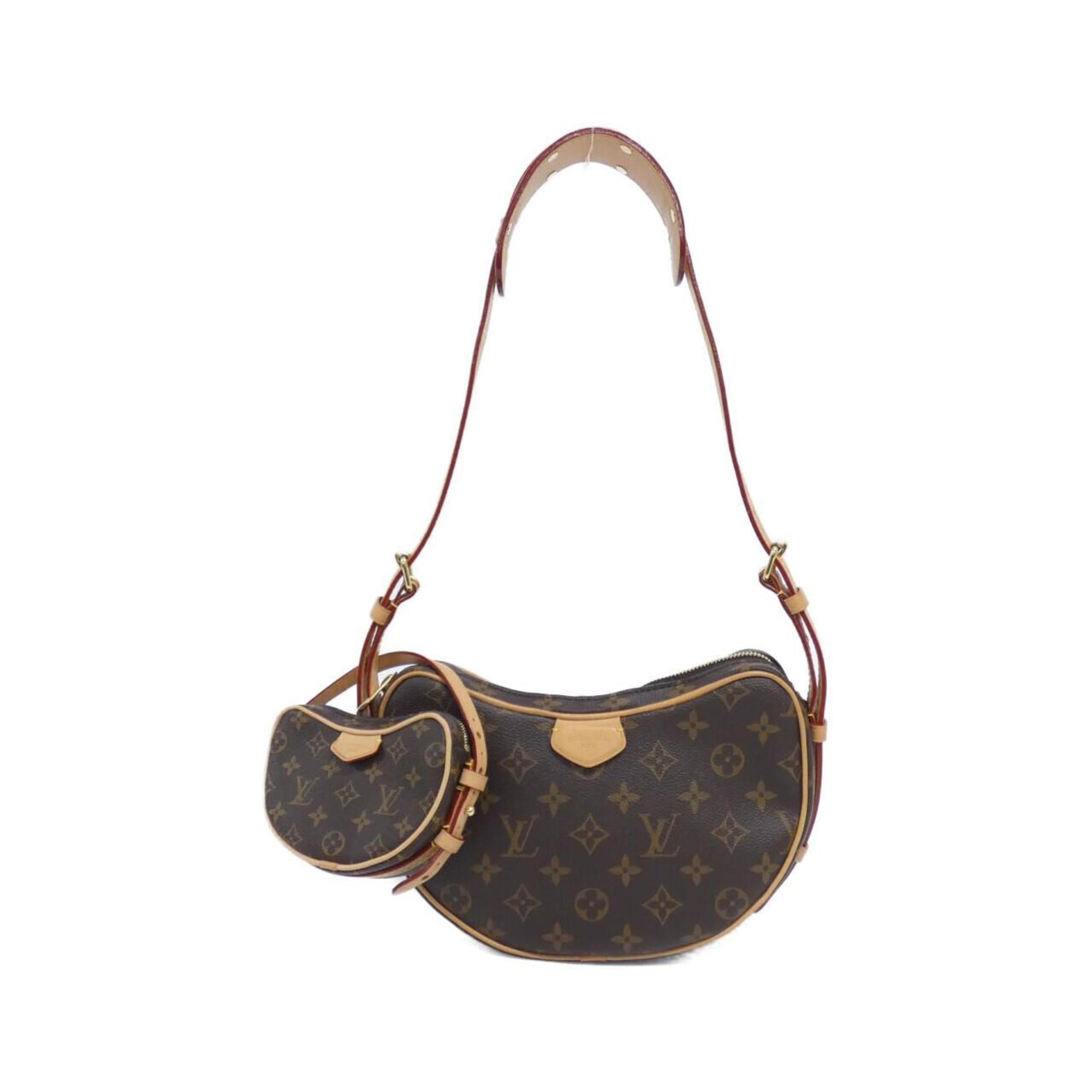 Louis Vuitton Marron Coated Canvas Pouch Shoulder Bag (Pre-Owned)