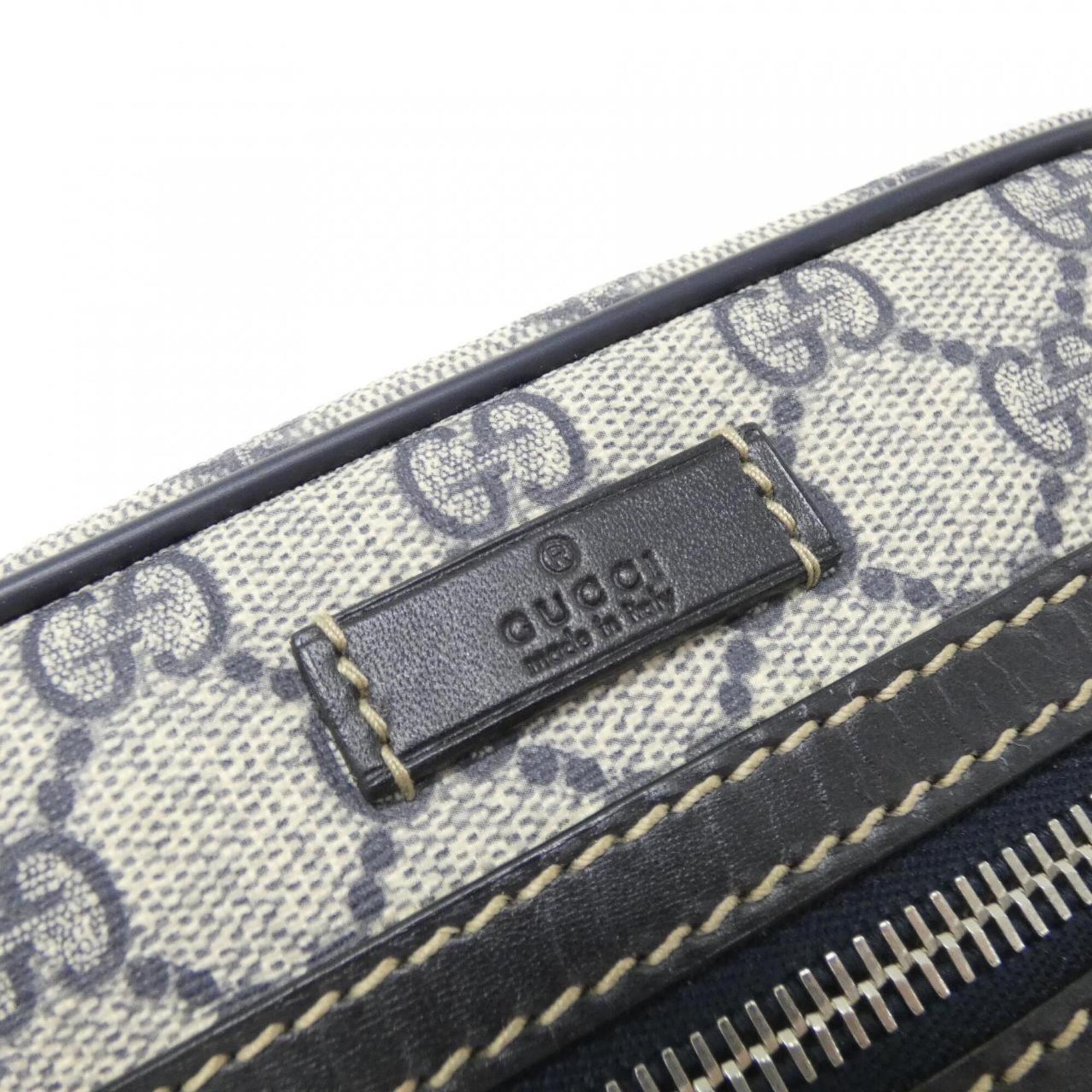 Gucci Beige Blue Gg Plus Shoulder Bag (Pre-Owned)