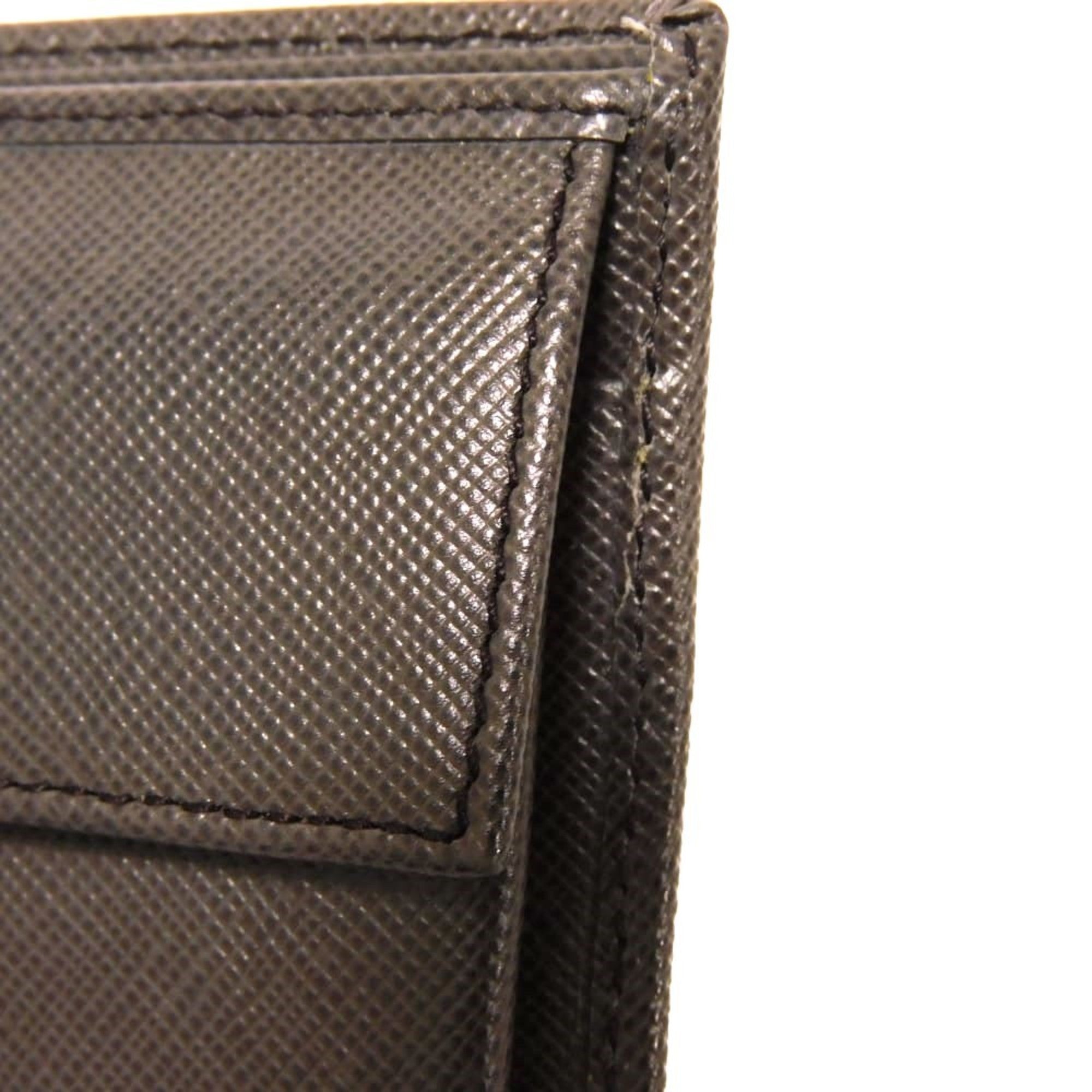 Prada Saffiano Brown Saffiano Wallet (Bi-Fold) (Pre-Owned)