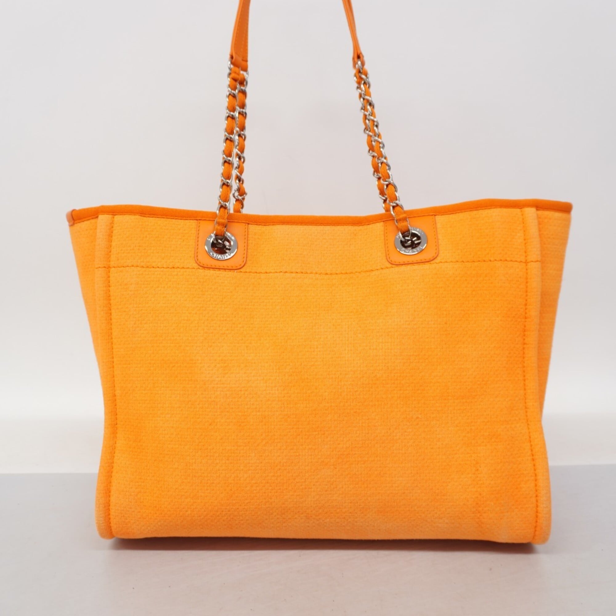 Chanel Orange Canvas Tote Bag (Pre-Owned)