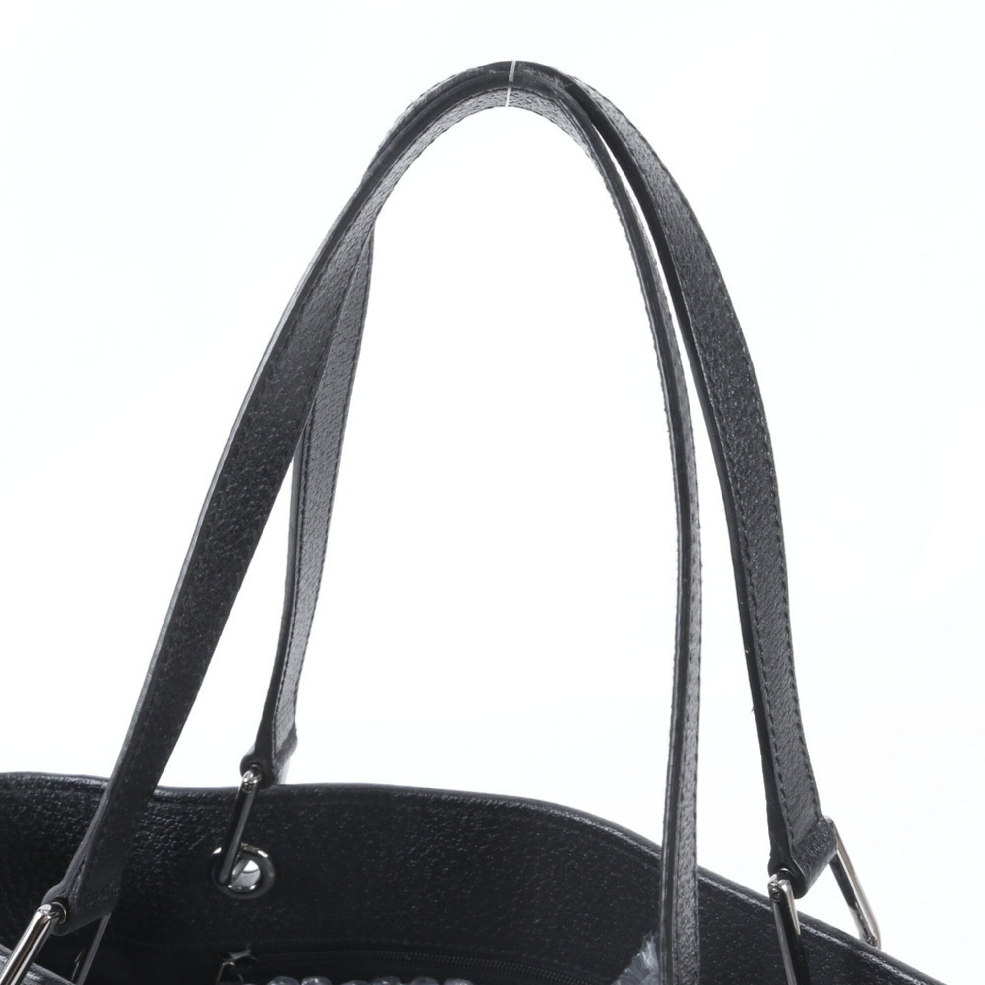 Gucci Black Gg Canvas Handbag Shoulder Bag Tote Bag (Pre-Owned)