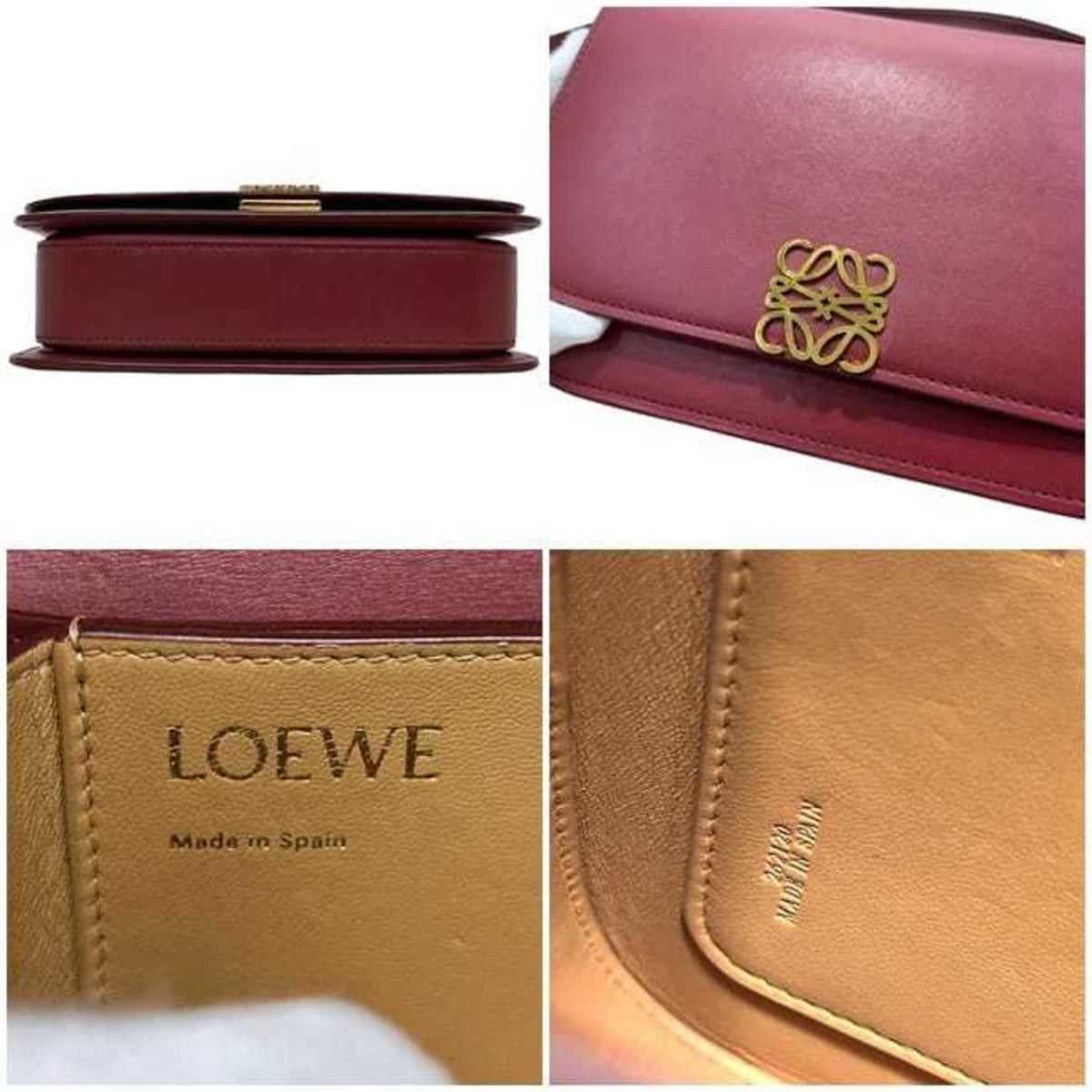 Loewe Red Color Leather Shoulder Bag (Pre-Owned)