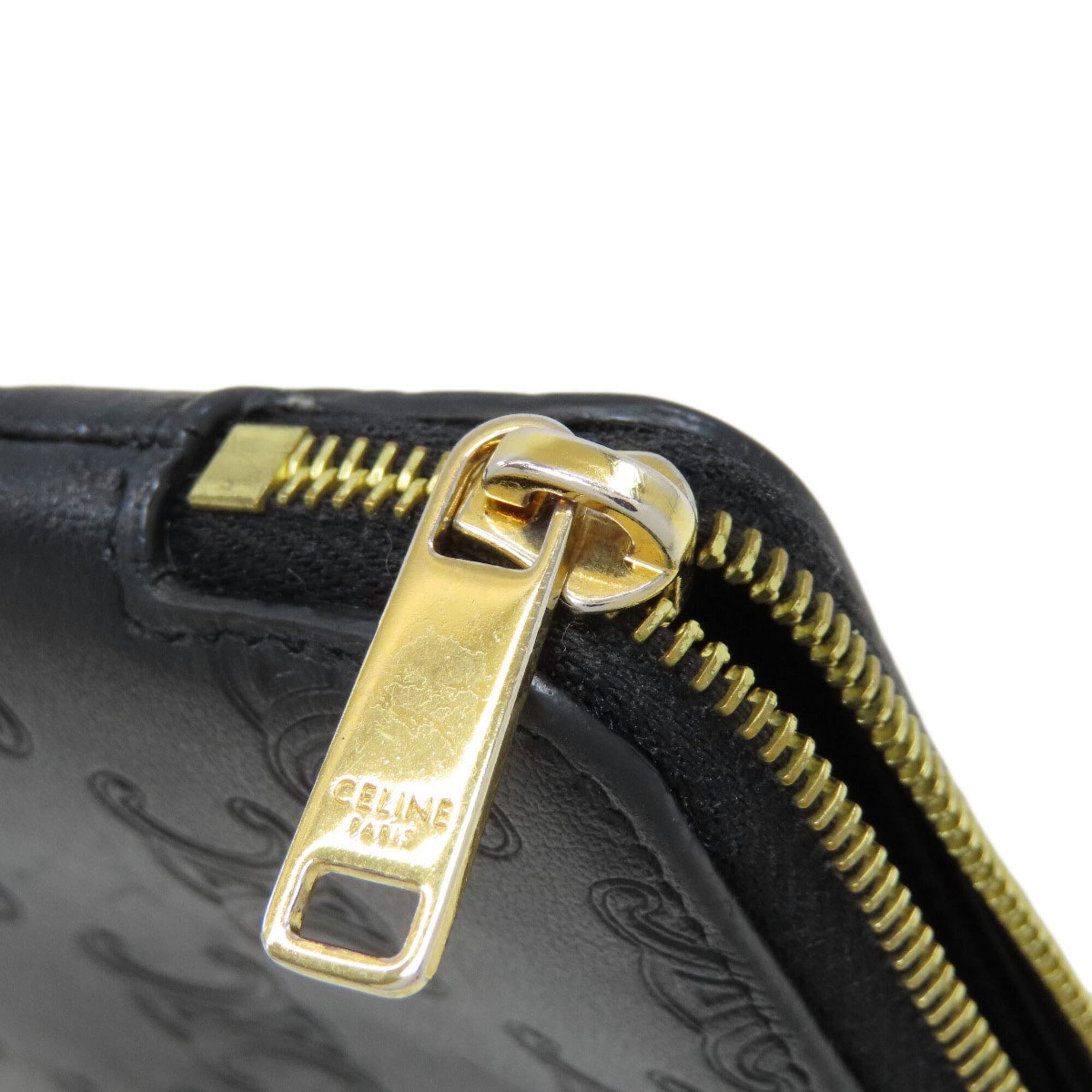 Celine Black Leather Coin Purse/Coin Case (Pre-Owned)