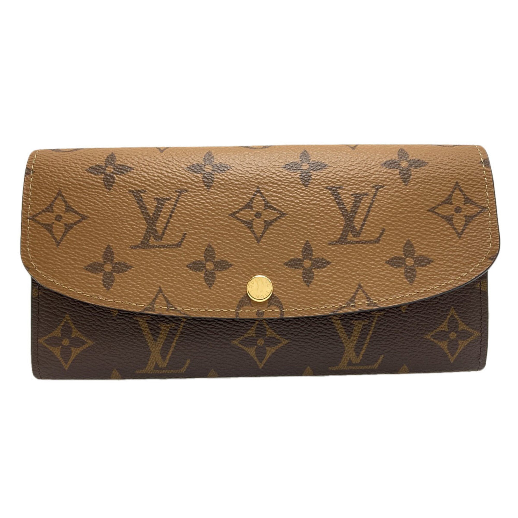 Louis Vuitton Brown Monogram Reverse Monogram Reverse Long Wallet (Bi-Fold) (Pre-Owned)
