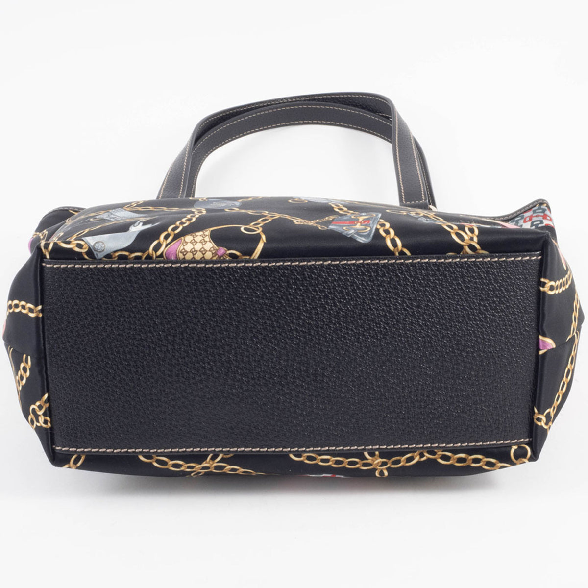 Gucci Multi-Color Satin Leather Tote Bag (Pre-Owned)
