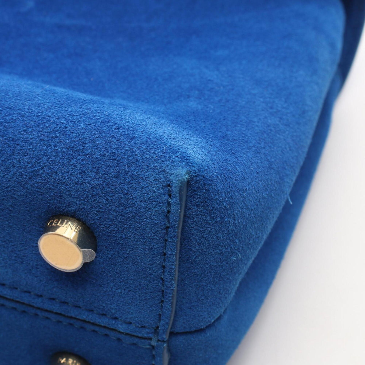 Celine Blue Suede Handbag (Pre-Owned)