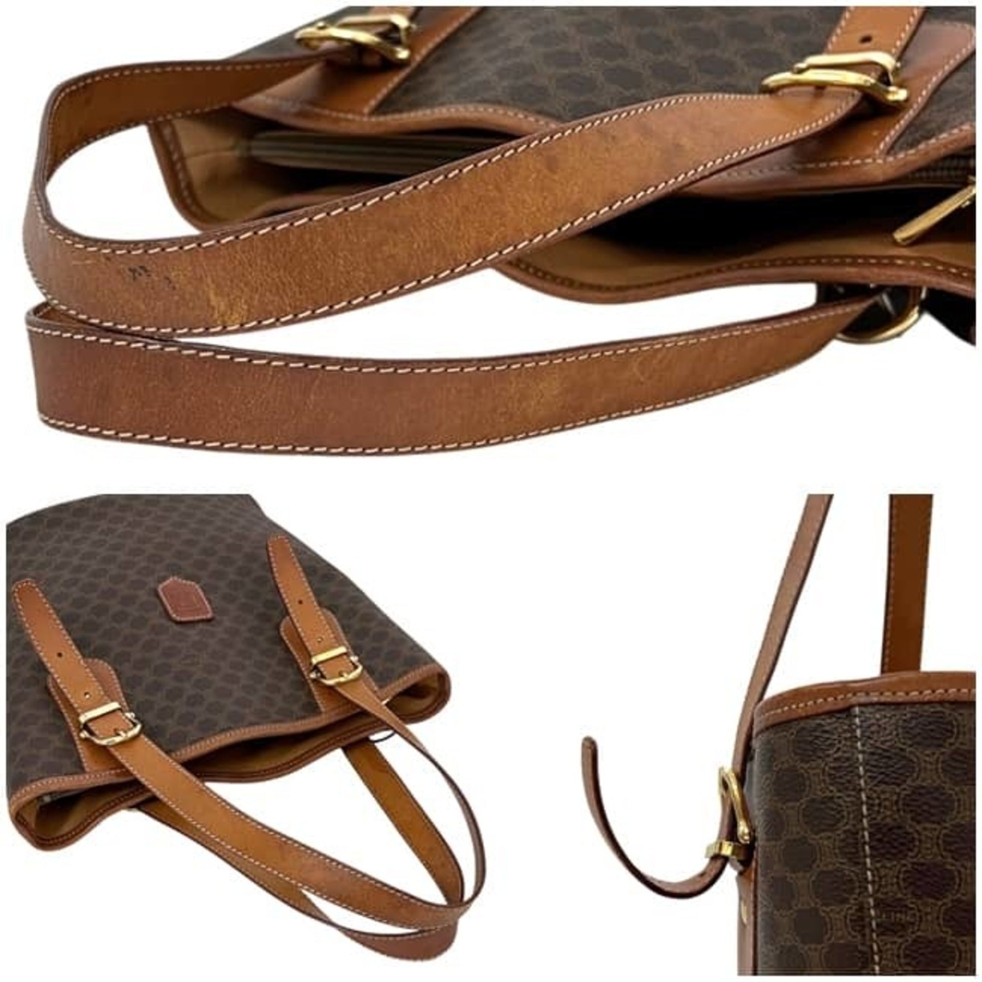 Celine Brown Pvc Leather Tote Bag (Pre-Owned)