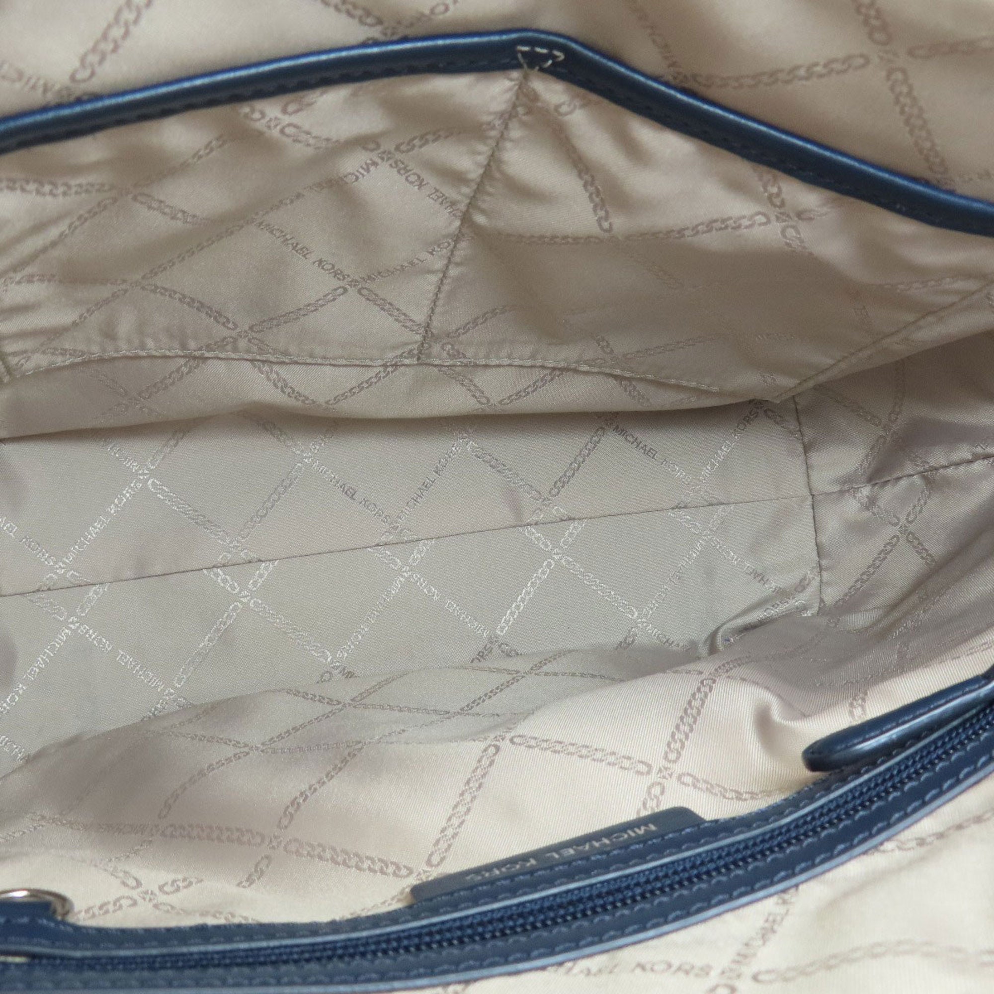 Michael Kors Navy Leather Tote Bag (Pre-Owned)