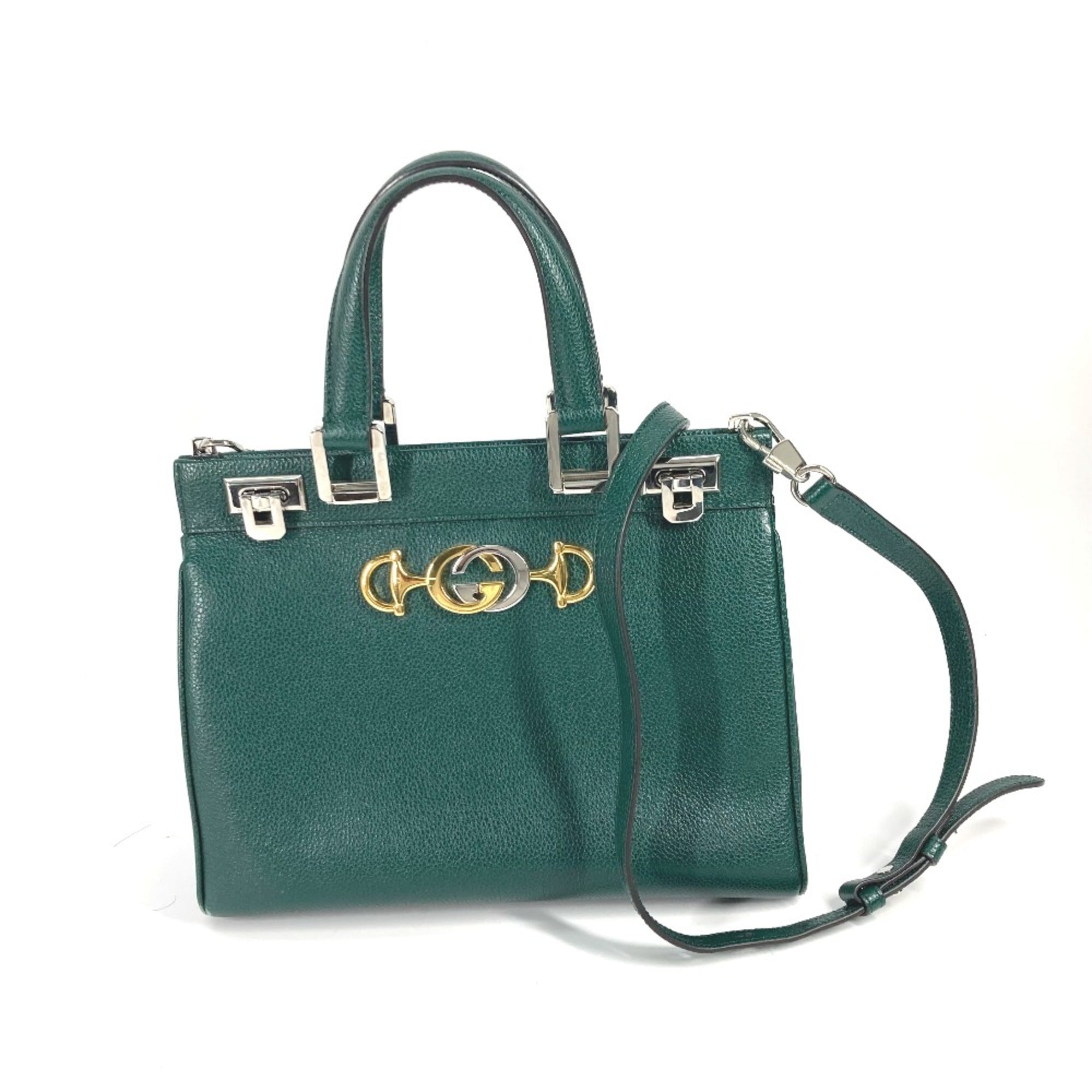 Gucci Green Leather Handbag (Pre-Owned)