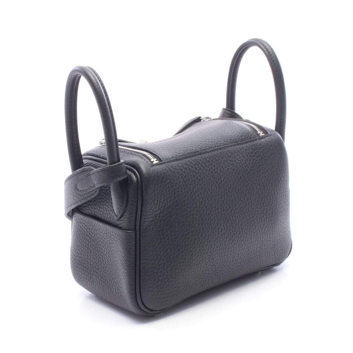 Hermes Black Taurillon Clemence Leather Handbag Shoulder Bag (Pre-Owned)