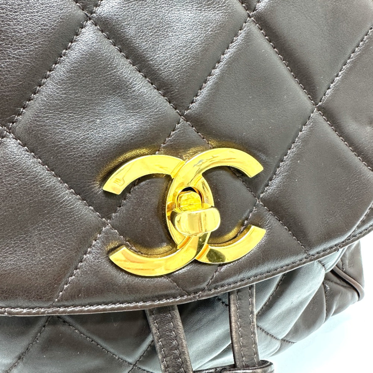Chanel Brown Leather Backpack (Pre-Owned)