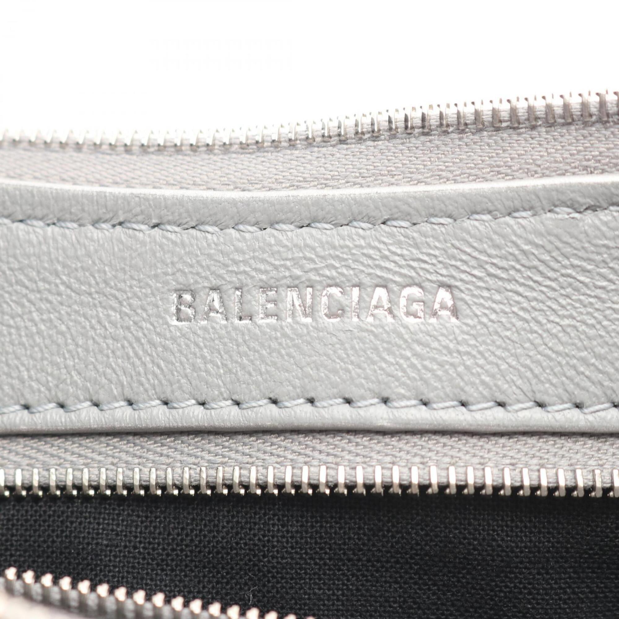 Balenciaga Silver Leather Handbag Shoulder Bag (Pre-Owned)