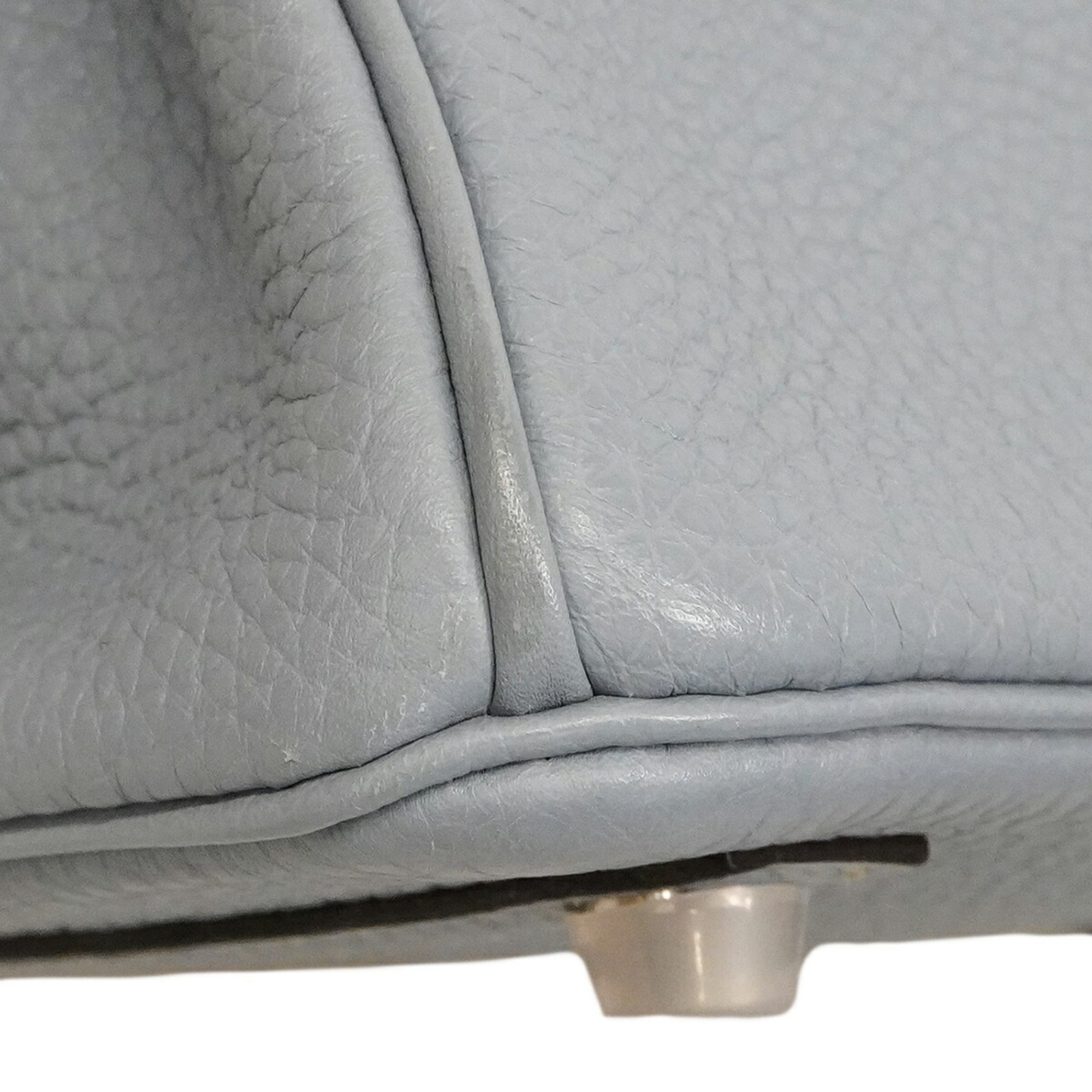 Hermes Blue Lin Togo Leather Handbag (Pre-Owned)