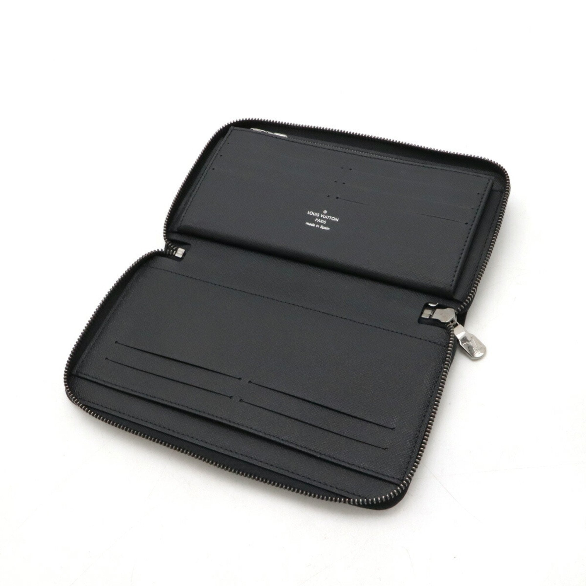 Louis Vuitton Black Gray Monogram Eclipse Long Wallet (Bi-Fold) (Pre-Owned)