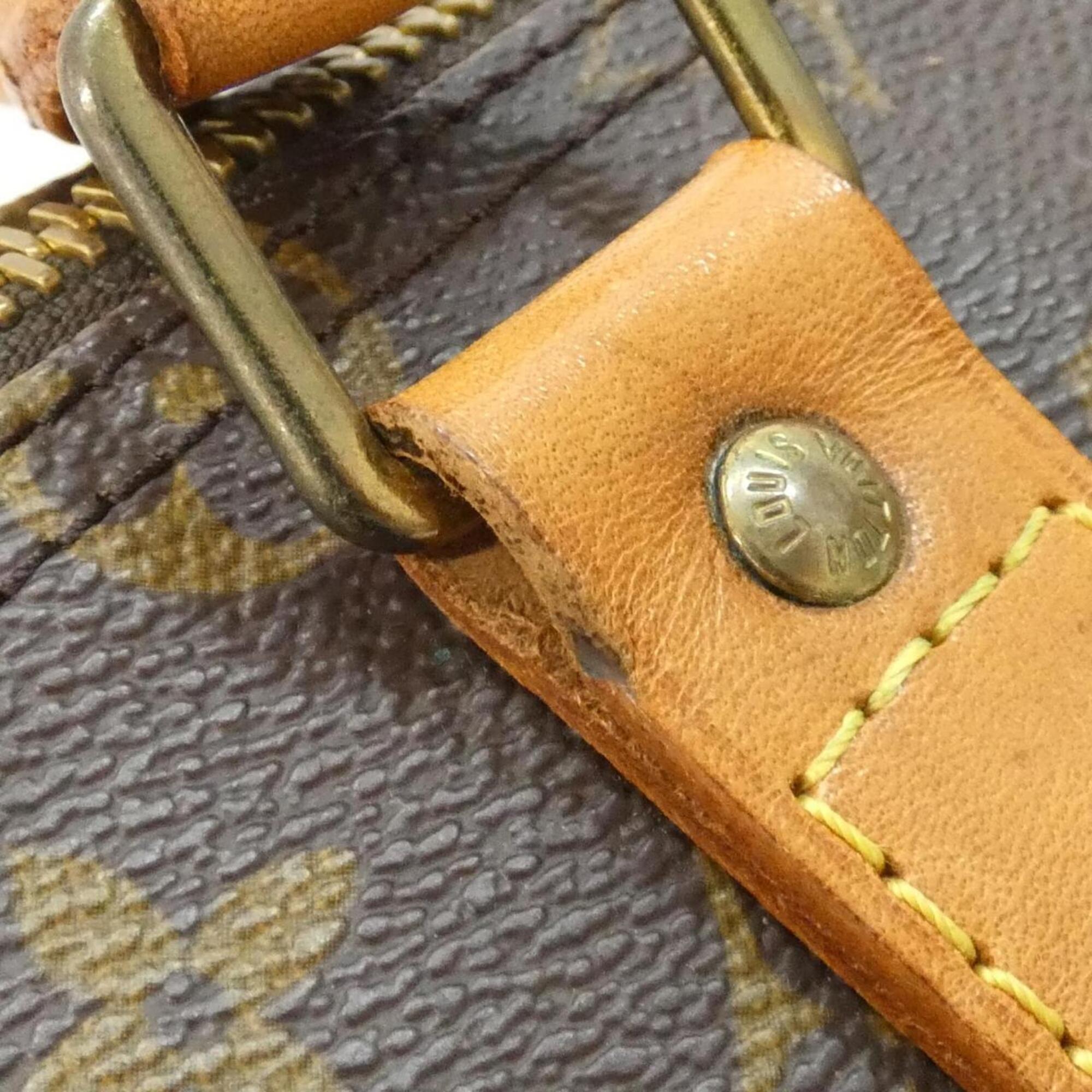 Louis Vuitton Monogram Marron Coated Canvas Boston Bag (Pre-Owned)