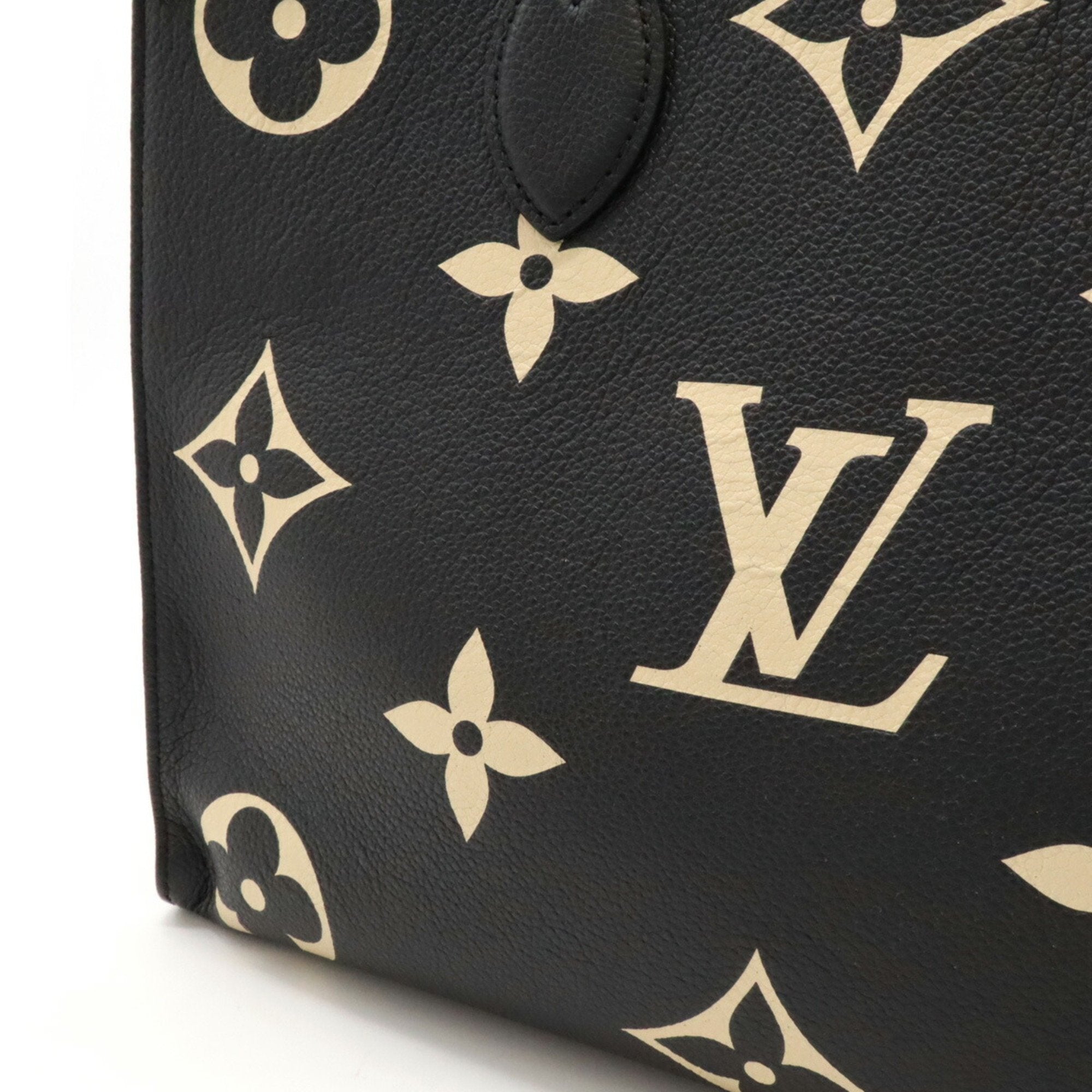 Louis Vuitton Beige Black Monogram Empreinte Handbag Tote Bag (Pre-Owned)