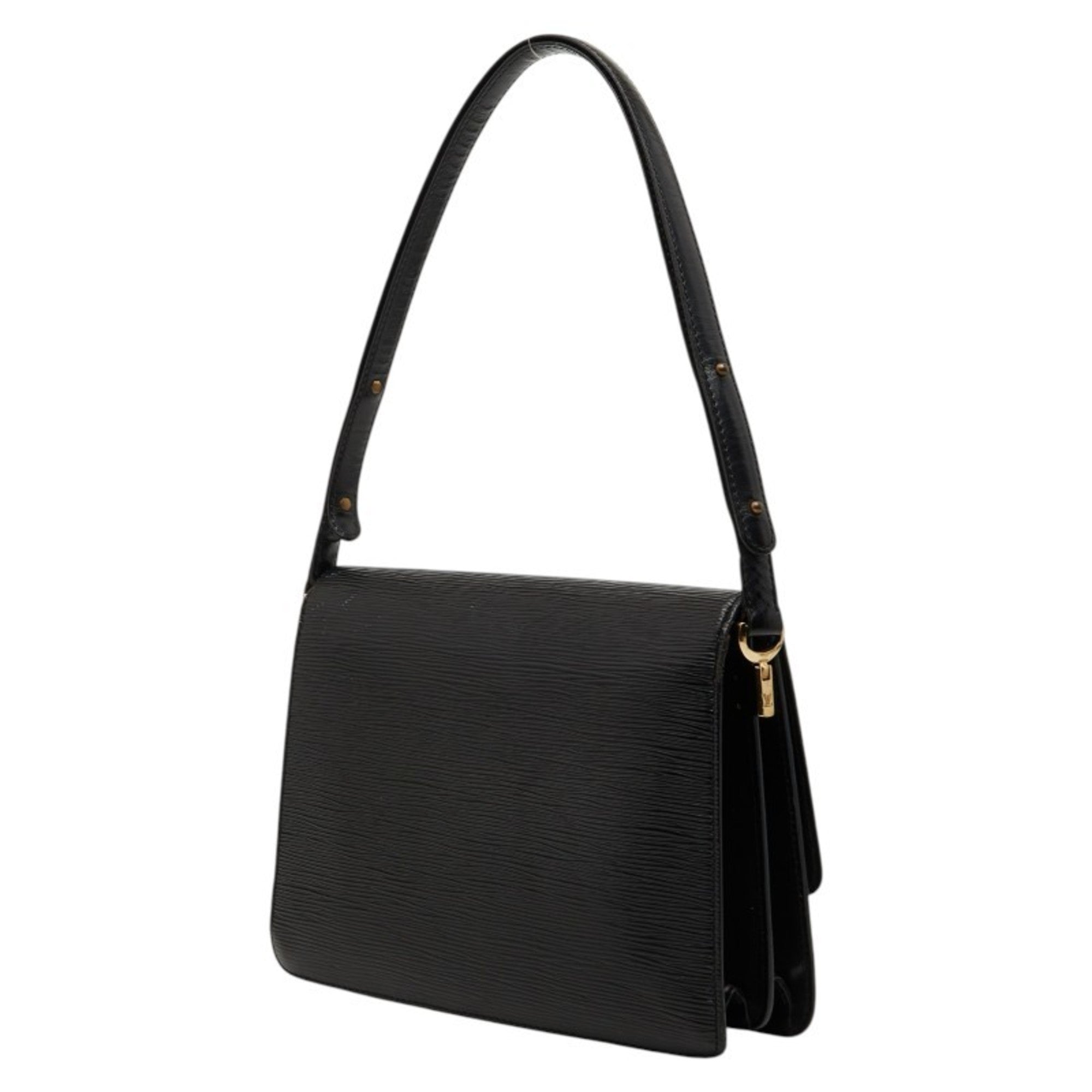 Louis Vuitton Black Noir Cuir Ombre Leather Shoulder Bag (Pre-Owned)