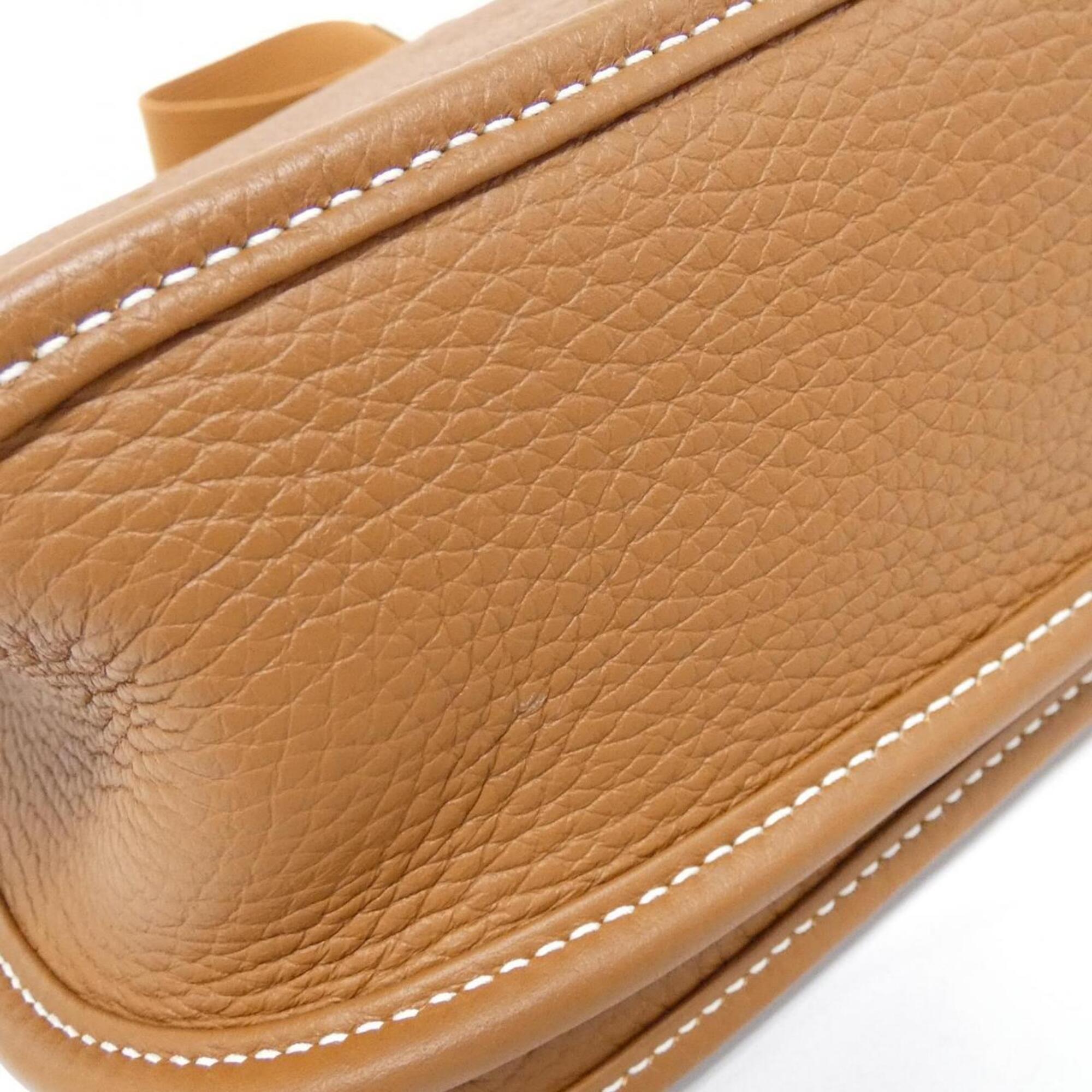 Hermes Beige Brown Taurillon Clemence Leather Shoulder Bag (Pre-Owned)