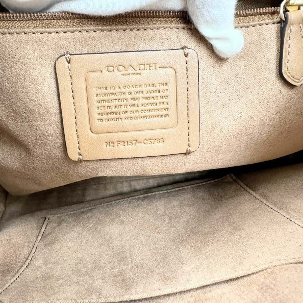 Coach Beige Yellow Leather Backpack (Pre-Owned)