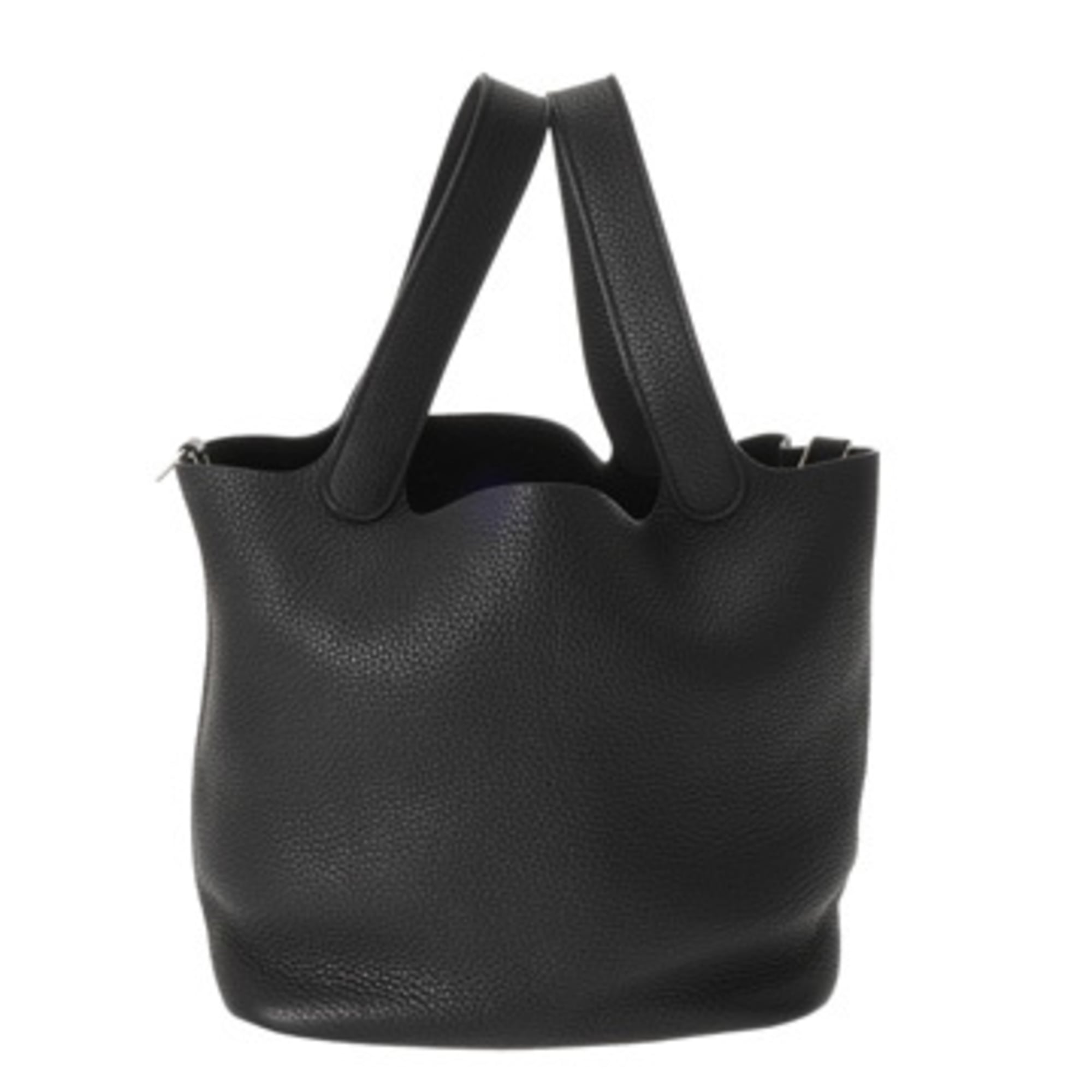 Hermes Black Taurillon Clemence Leather Handbag (Pre-Owned)