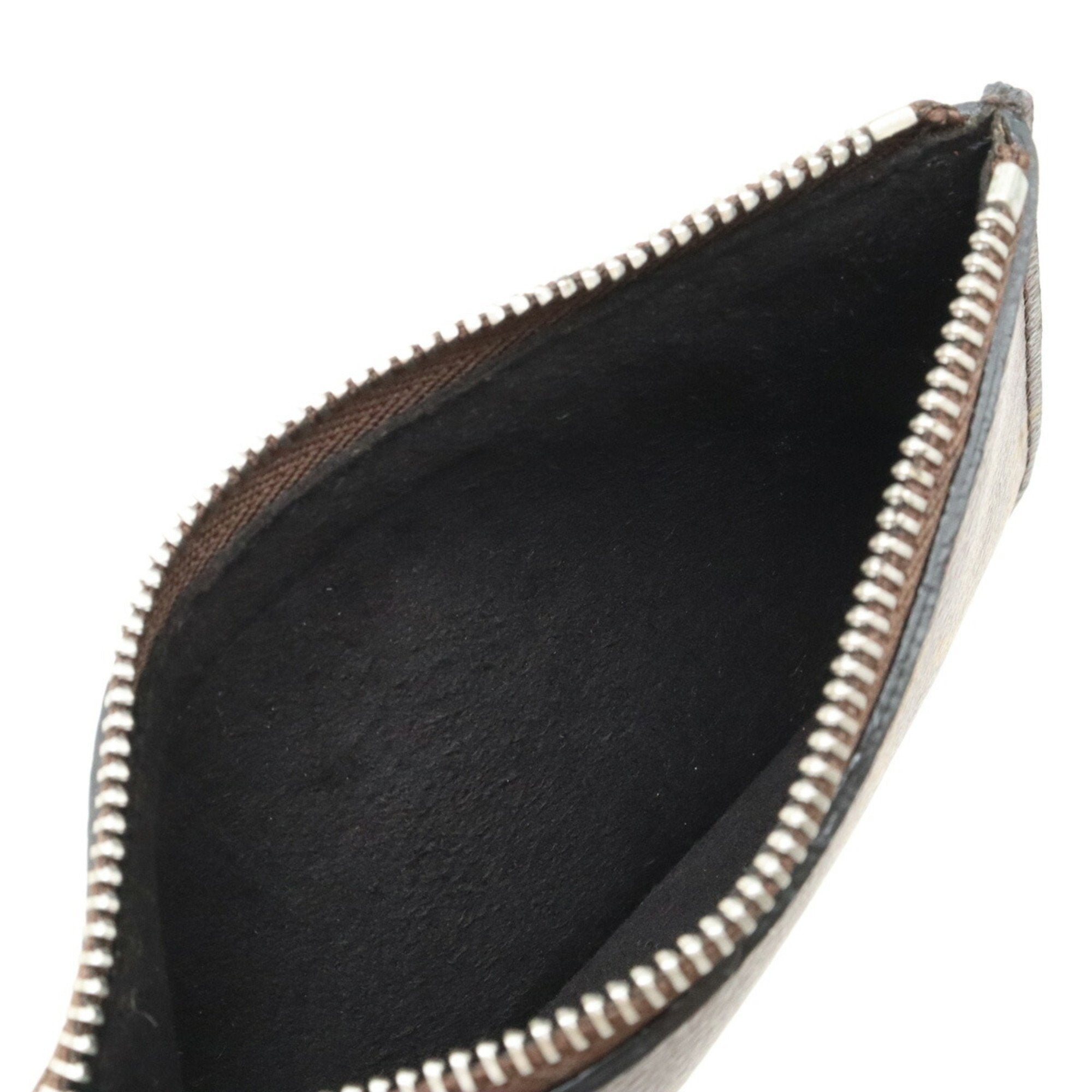 Louis Vuitton Black Noir Monogram Leather Handbag Pouch (Pre-Owned)