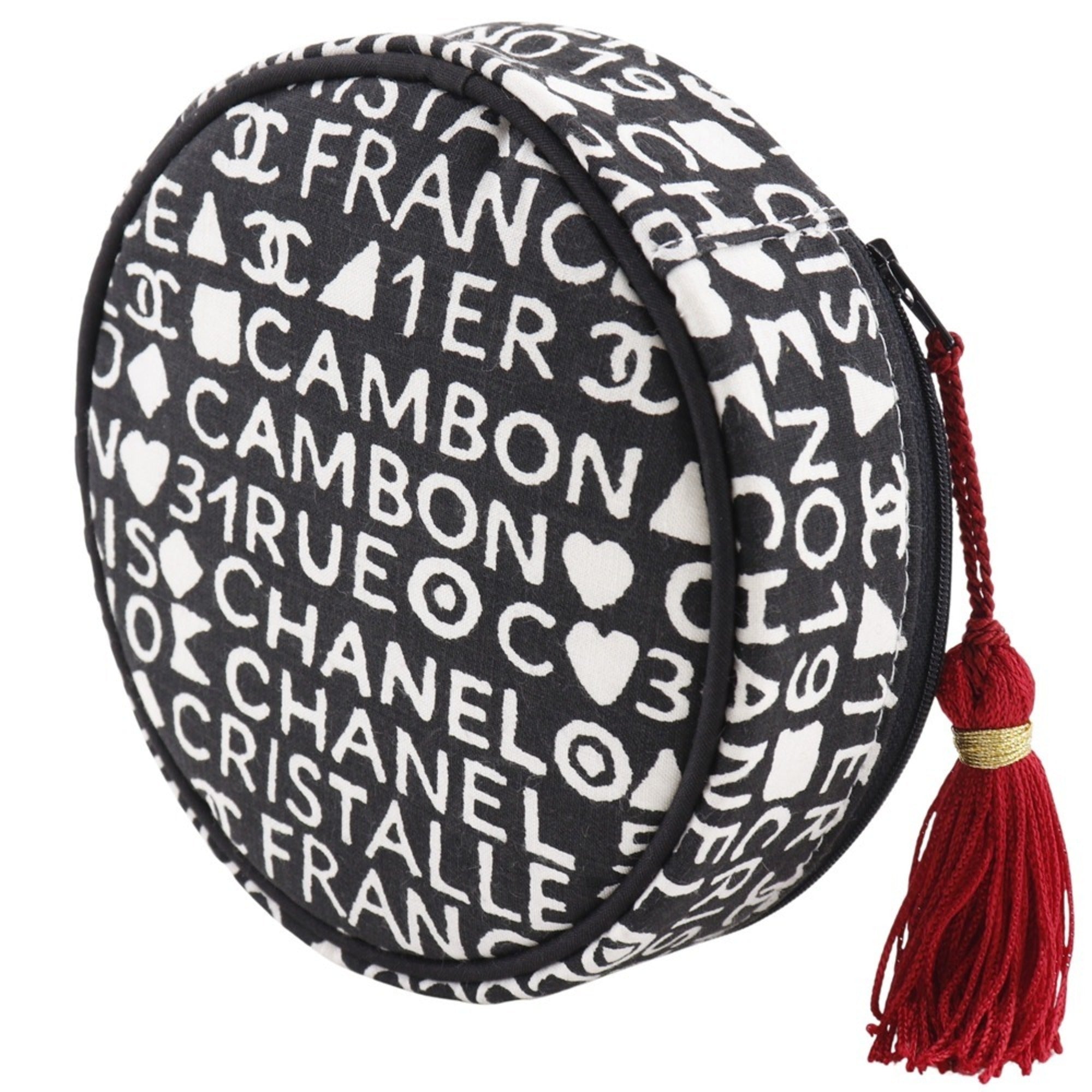 Chanel Black Cotton Pouch (Pre-Owned)