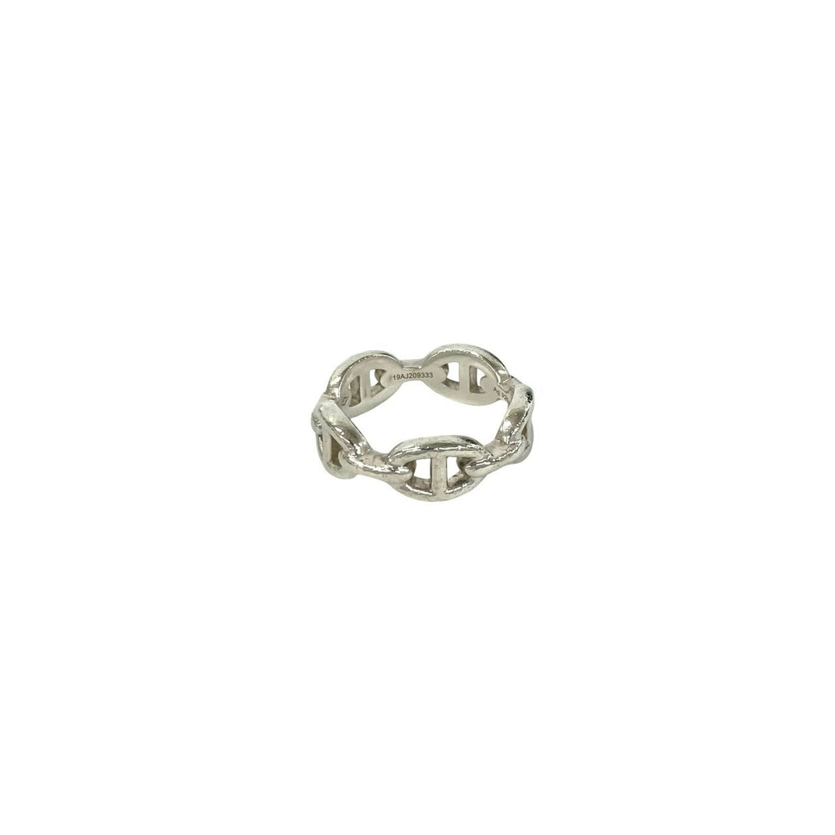 Hermes Silver Silver 925 Band Ring (Pre-Owned)