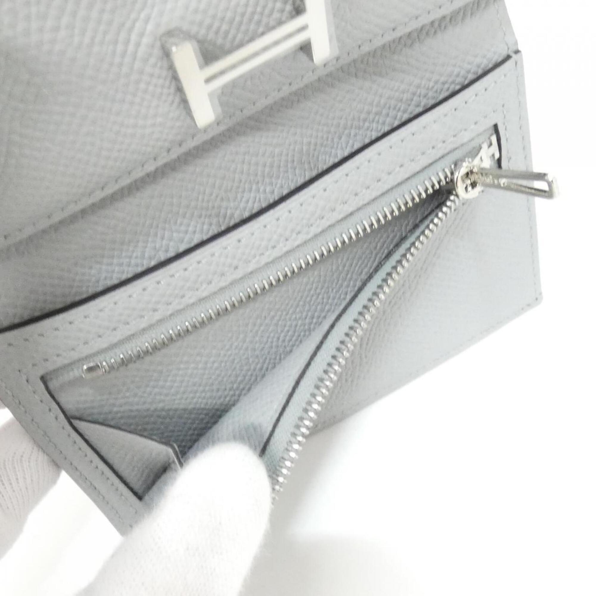 Hermes Gray Epsom Leather Wallet (Tri-Fold) (Pre-Owned)