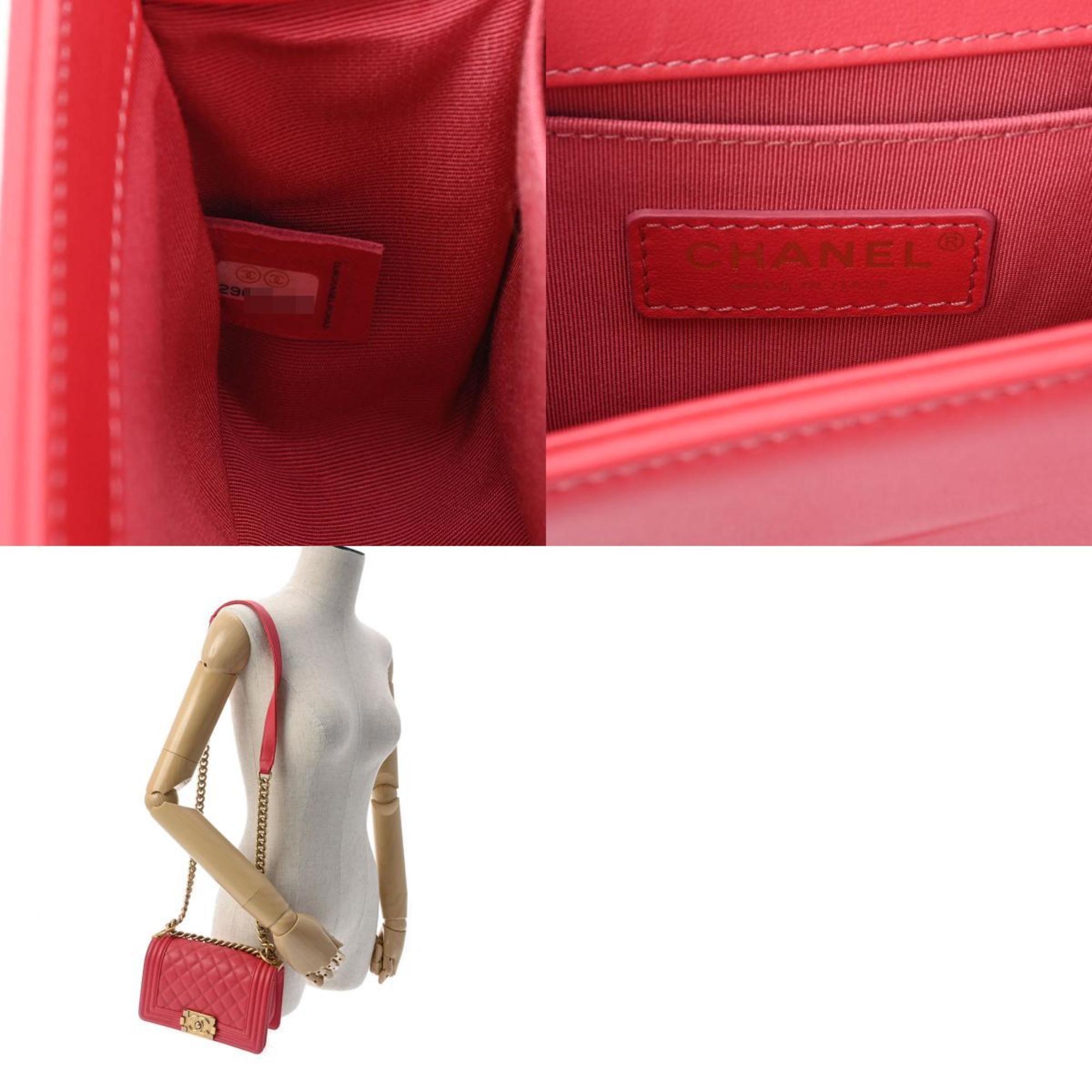 Chanel Boy Chanel Pink Caviar Leather Shoulder Bag (Pre-Owned)