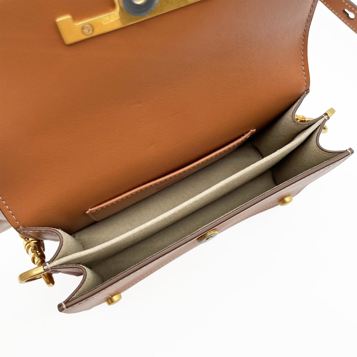 Tod's Brown Gold Leather Pochette Shoulder Bag (Pre-Owned)