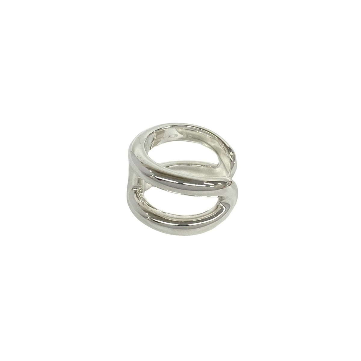 Hermes Silver Silver 925 Band Ring (Pre-Owned)