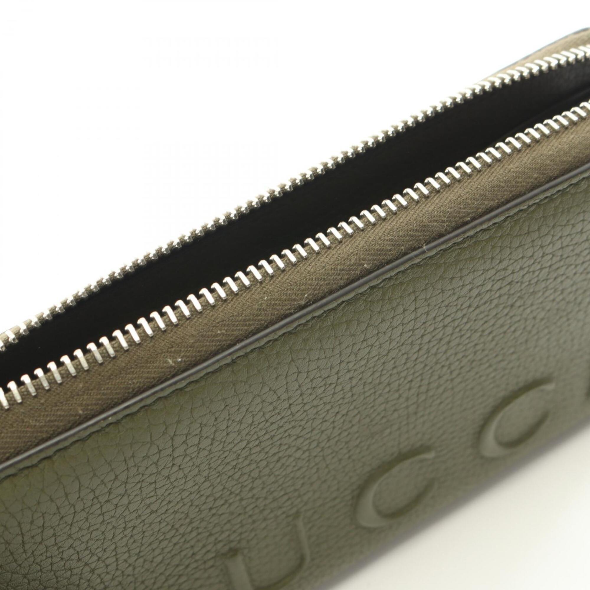 Gucci Khaki Leather Long Wallet (Bi-Fold) (Pre-Owned)
