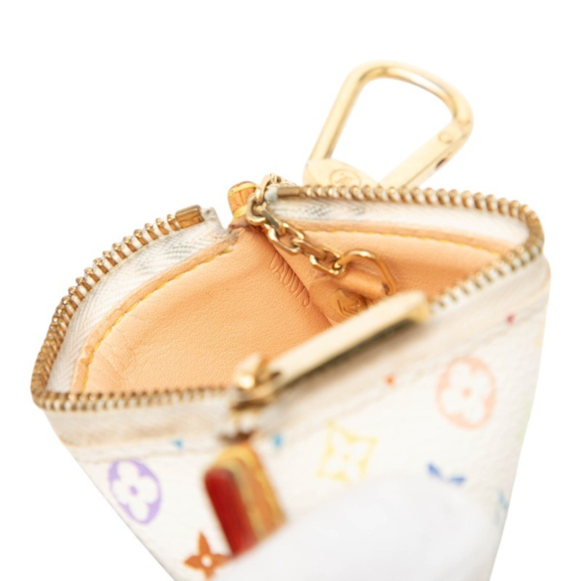 Louis Vuitton Blanc Multi-Color Pvc Leather Coin Purse/Coin Case (Pre-Owned)