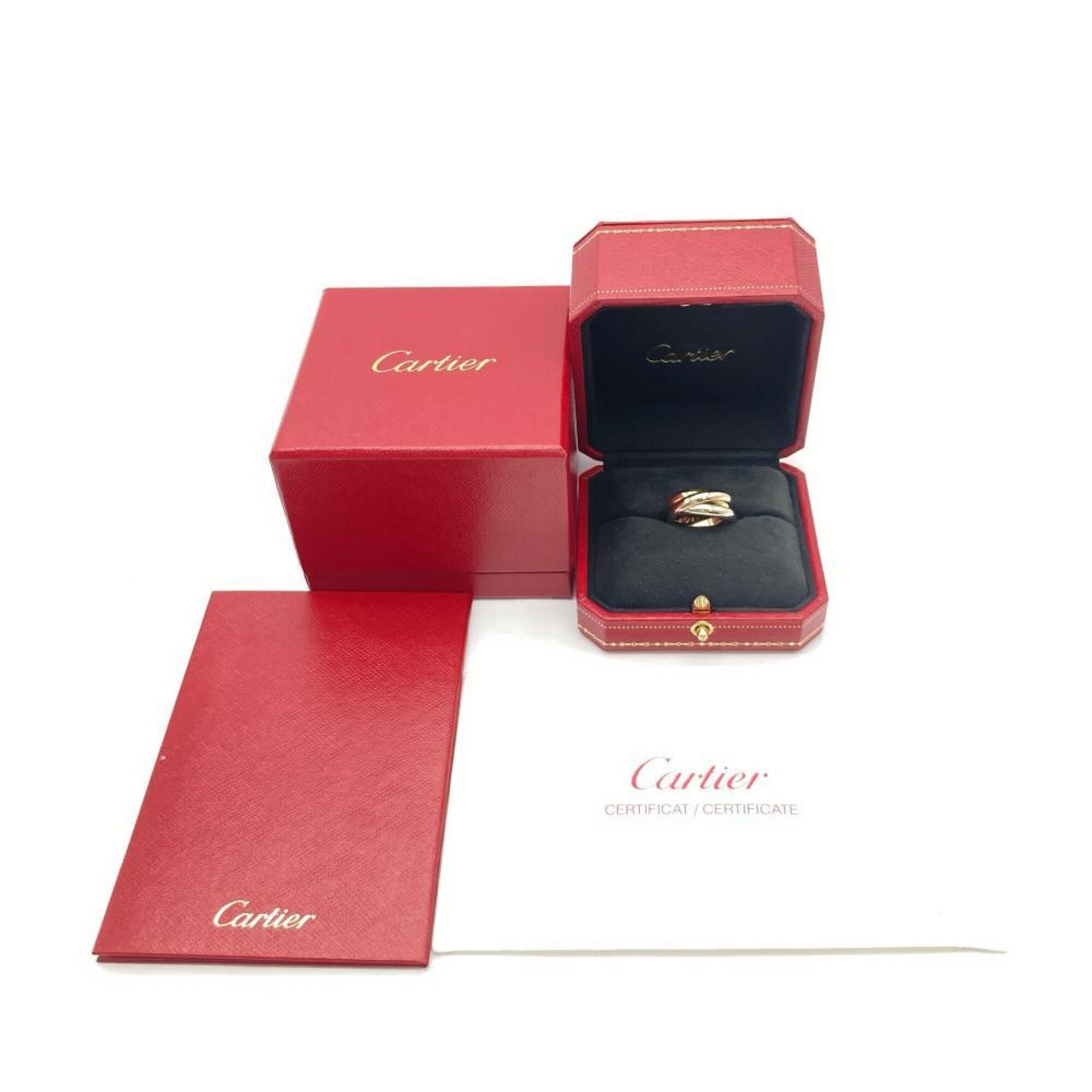 Cartier Trinity Pink Gold White Gold Yellow Gold Yellow Gold (18K) Pink Gold (18K) White Gold (18K) Band Ring (Pre-Owned)